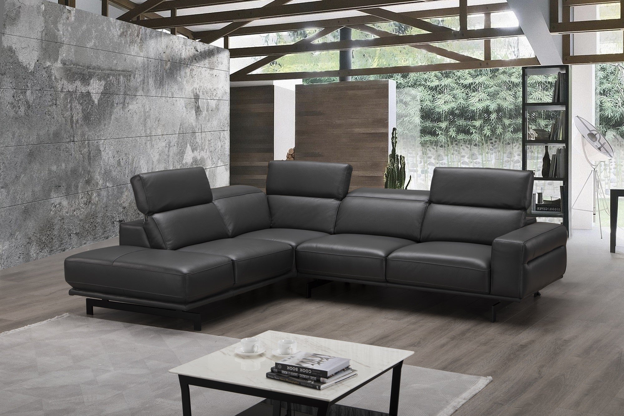 Davenport Leather Sectional J&M