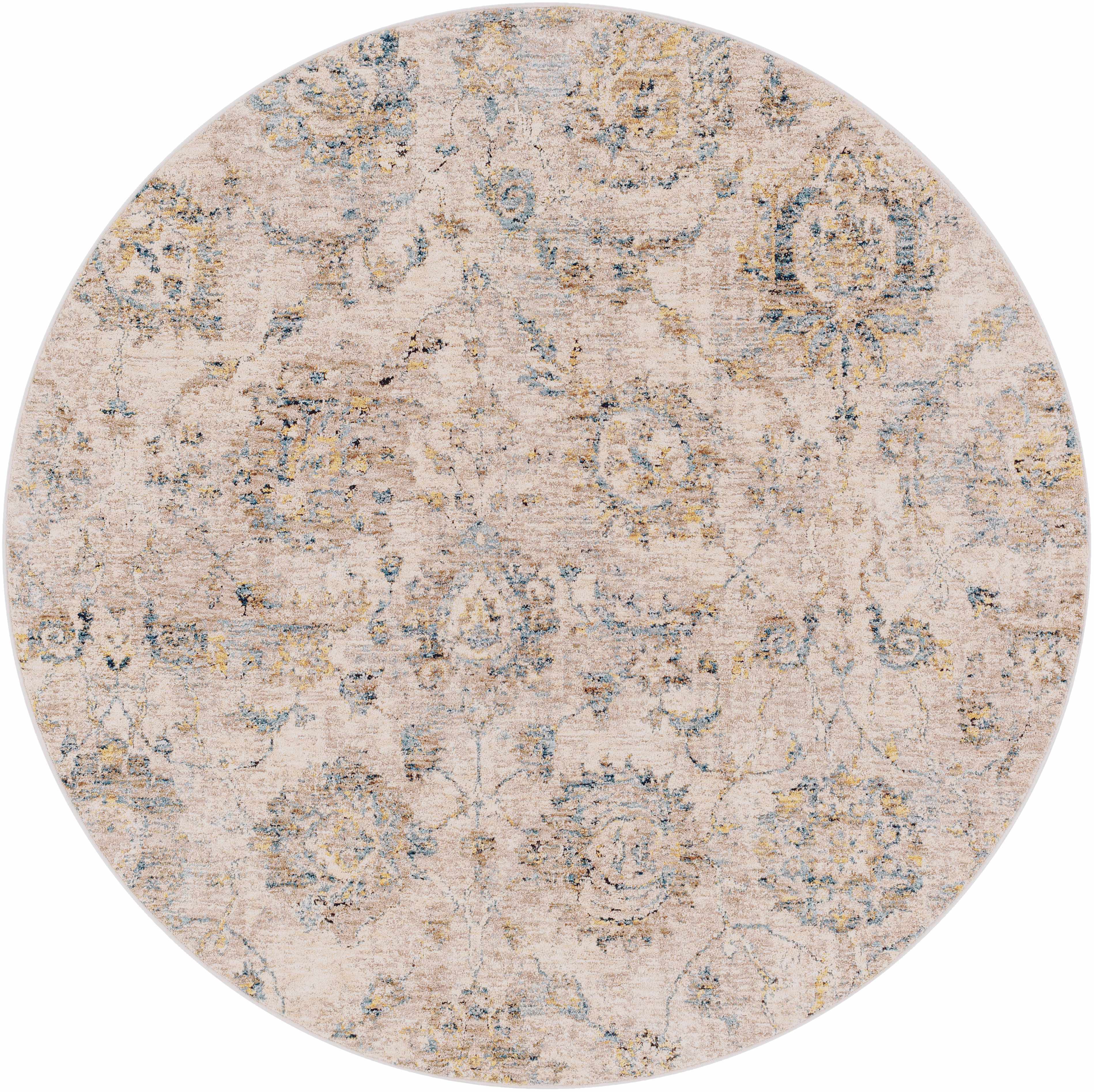 Morinville Teal Floral Rug