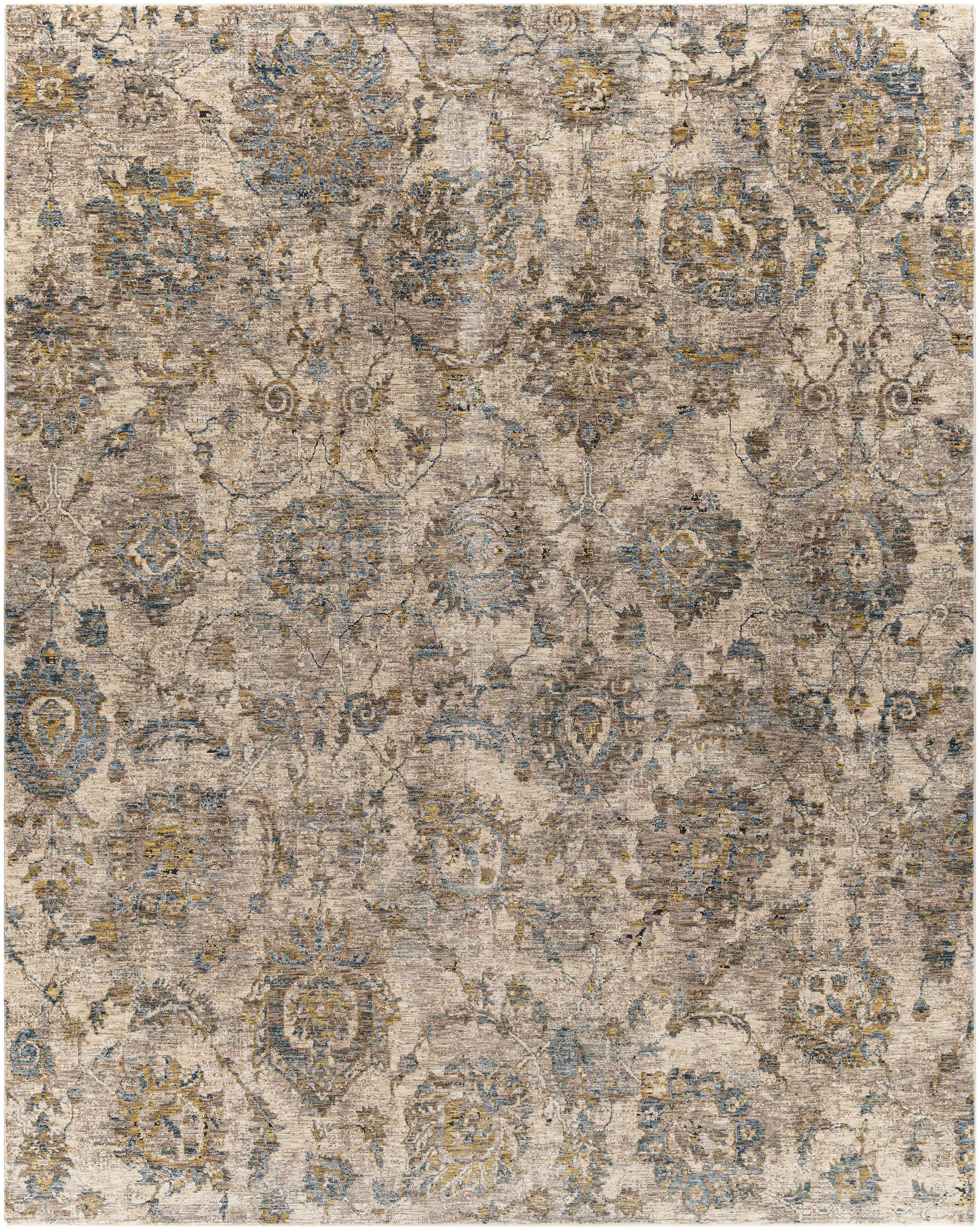 Morinville Teal Floral Rug