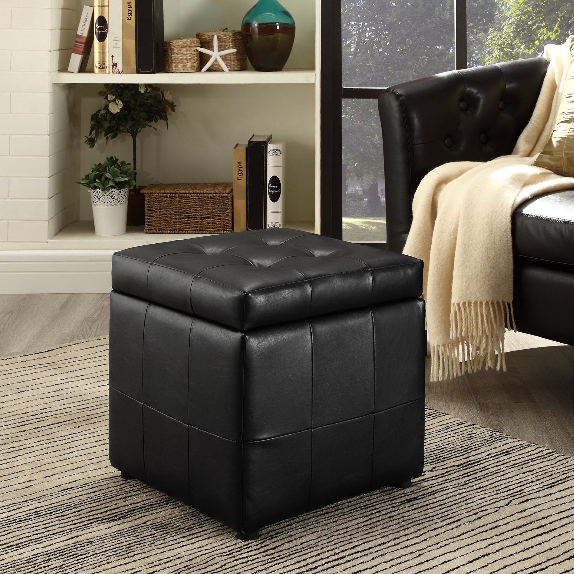 Volt Storage Upholstered Vinyl Ottoman by Modway
