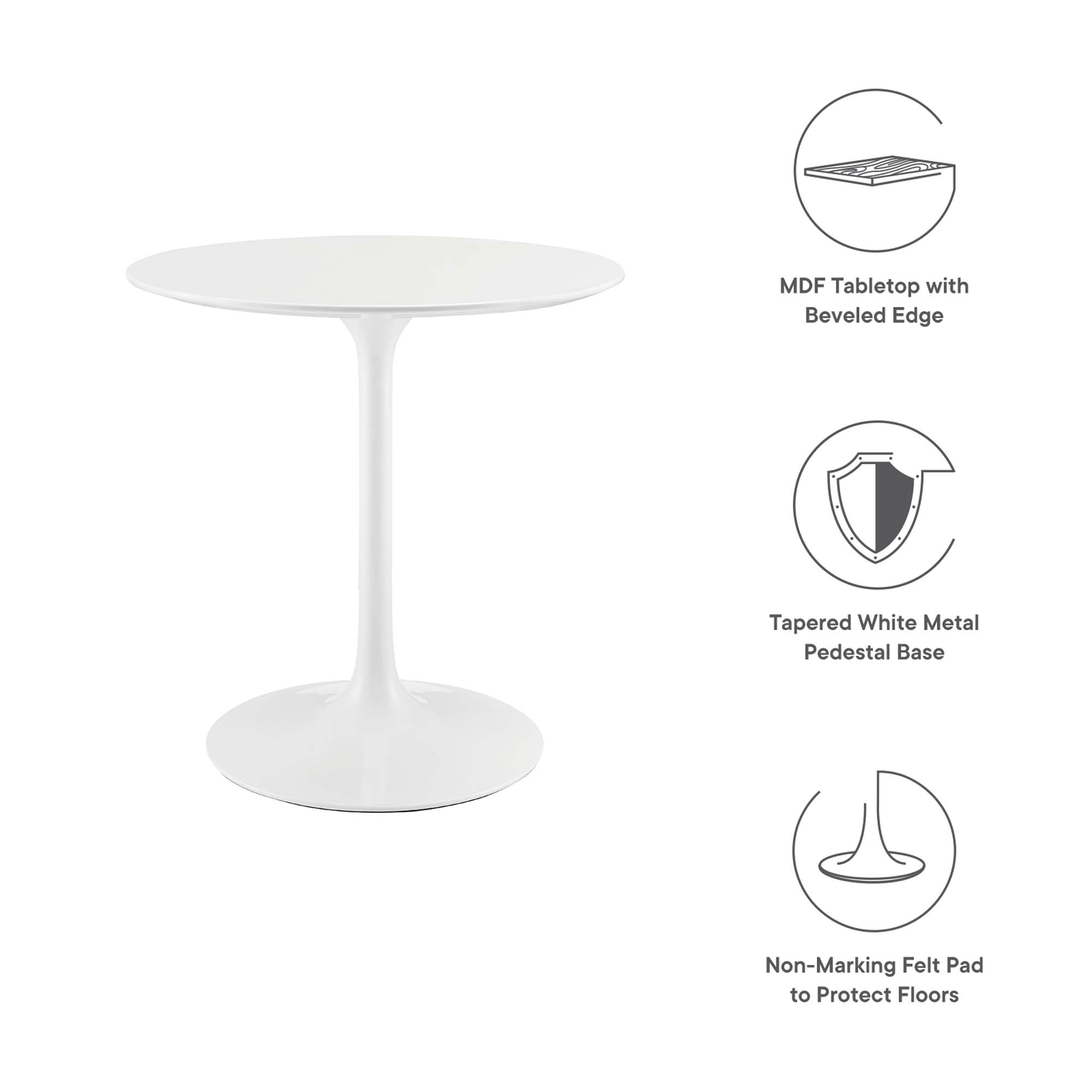 Lippa 28" Round Wood Dining Table by Modway - Best Buy Furniture