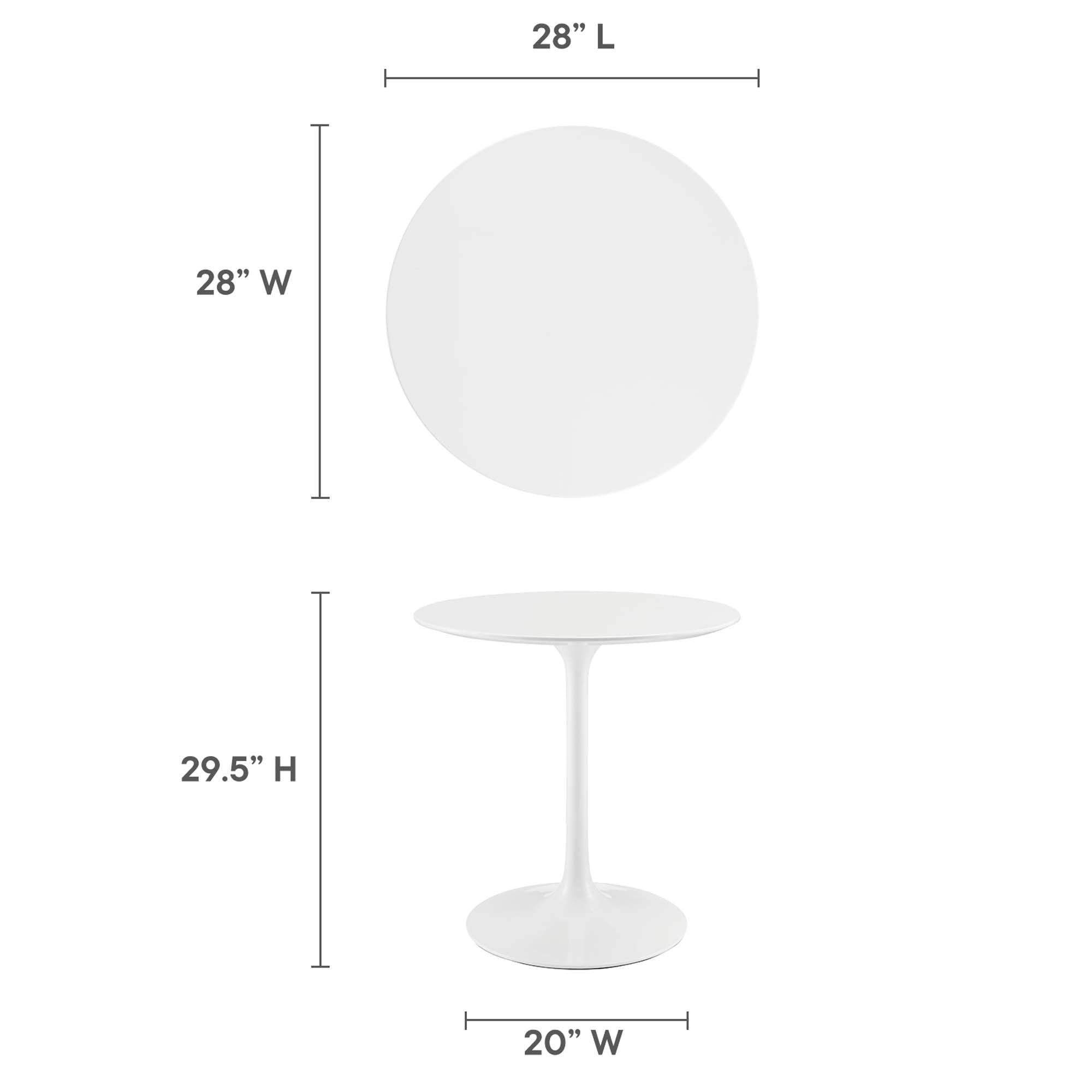 Lippa 28" Round Wood Dining Table by Modway - Best Buy Furniture