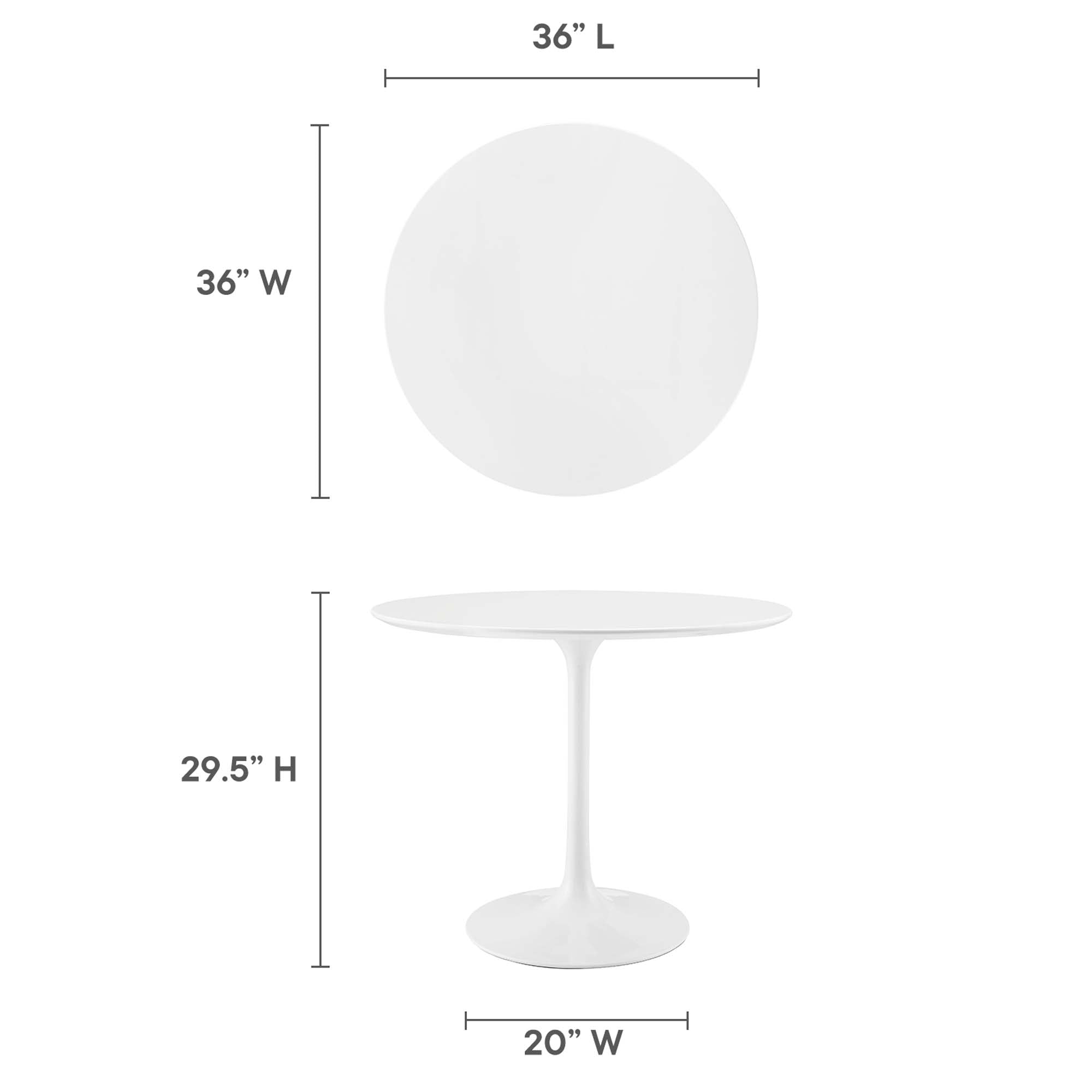 Lippa 36" Round Wood Dining Table by Modway - Best Buy Furniture