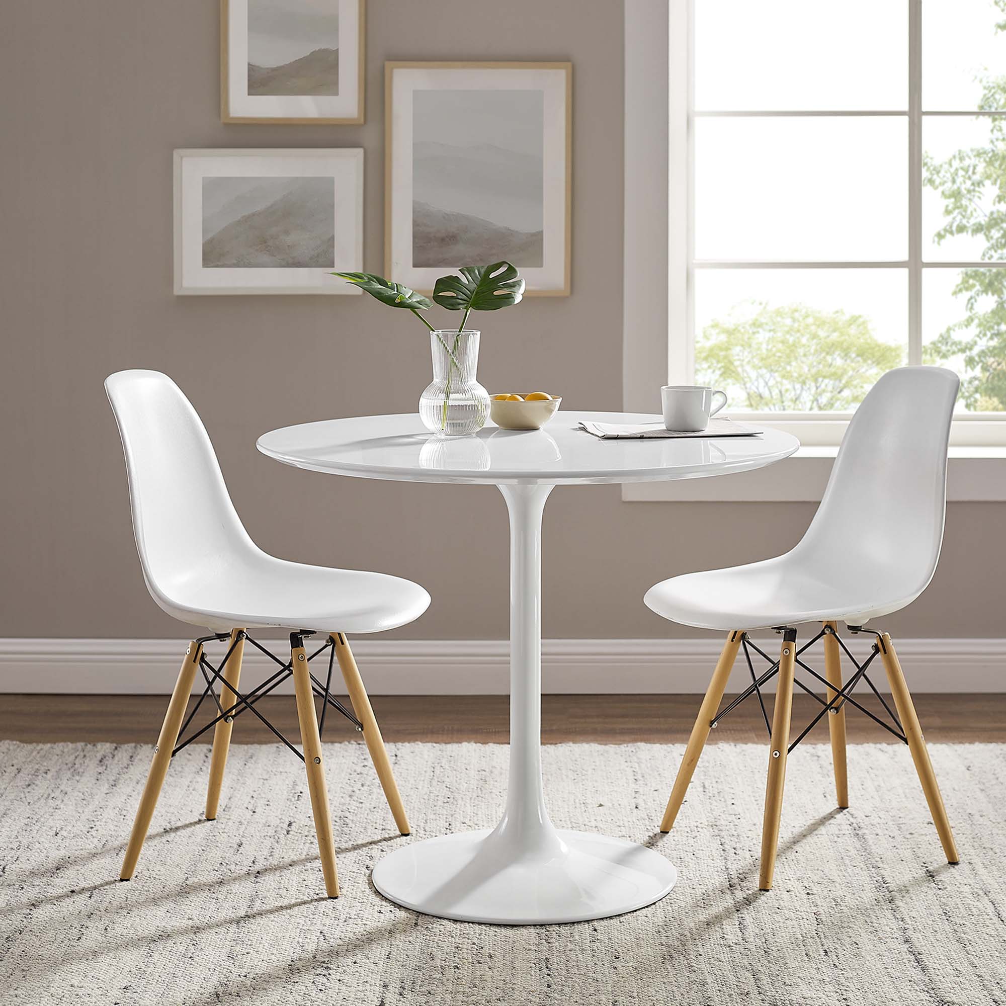 Lippa 36" Round Wood Dining Table by Modway - Best Buy Furniture