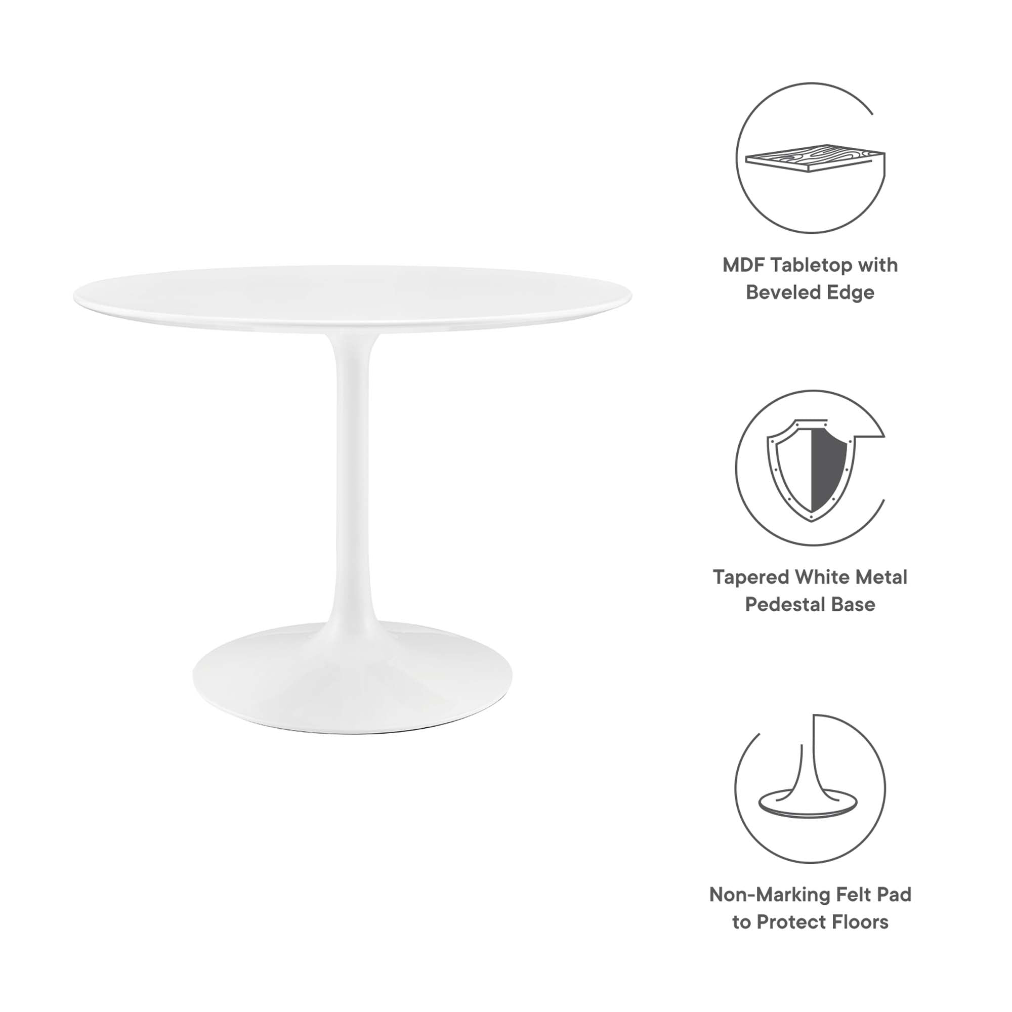 Lippa 40" Round Wood Dining Table by Modway - Best Buy Furniture