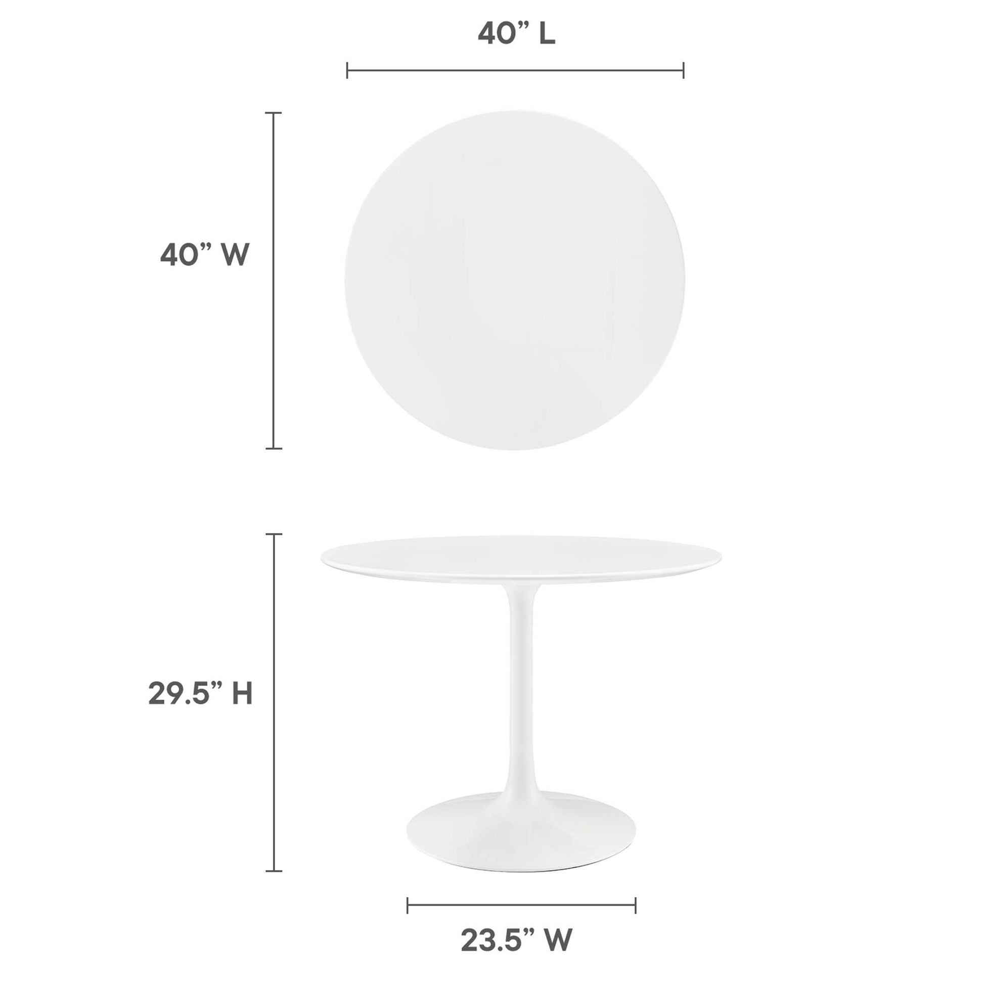 Lippa 40" Round Wood Dining Table by Modway - Best Buy Furniture
