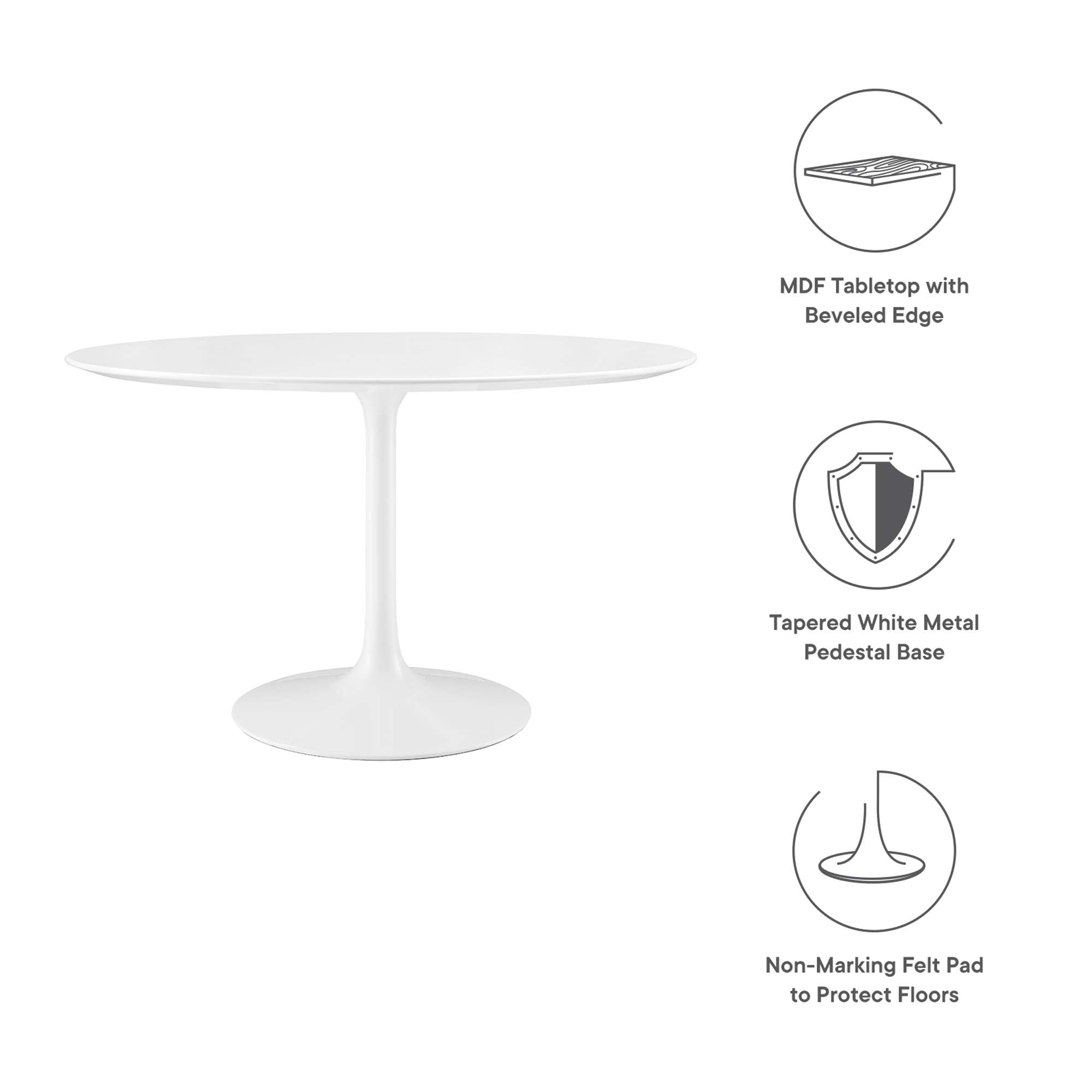 Lippa 48" Round Wood Dining Table by Modway - Best Buy Furniture