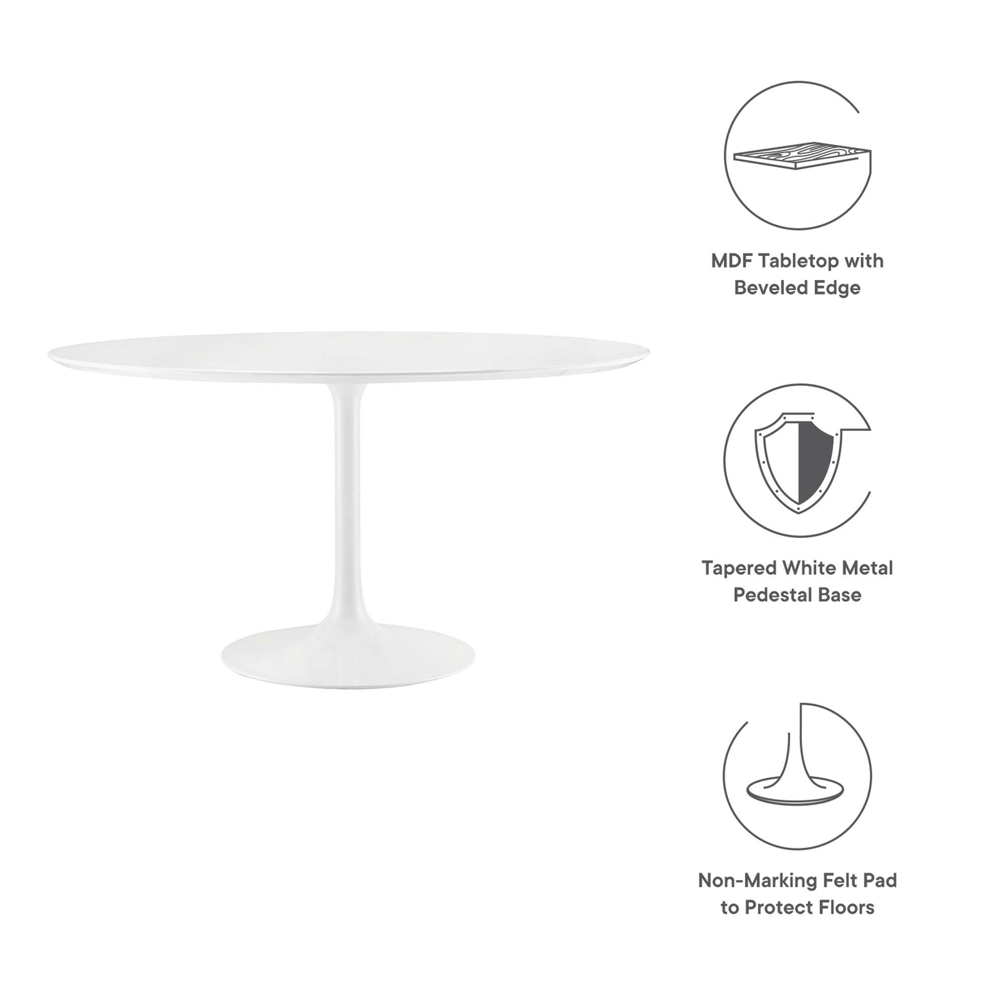 Lippa 54" Round Wood Dining Table by Modway - Best Buy Furniture