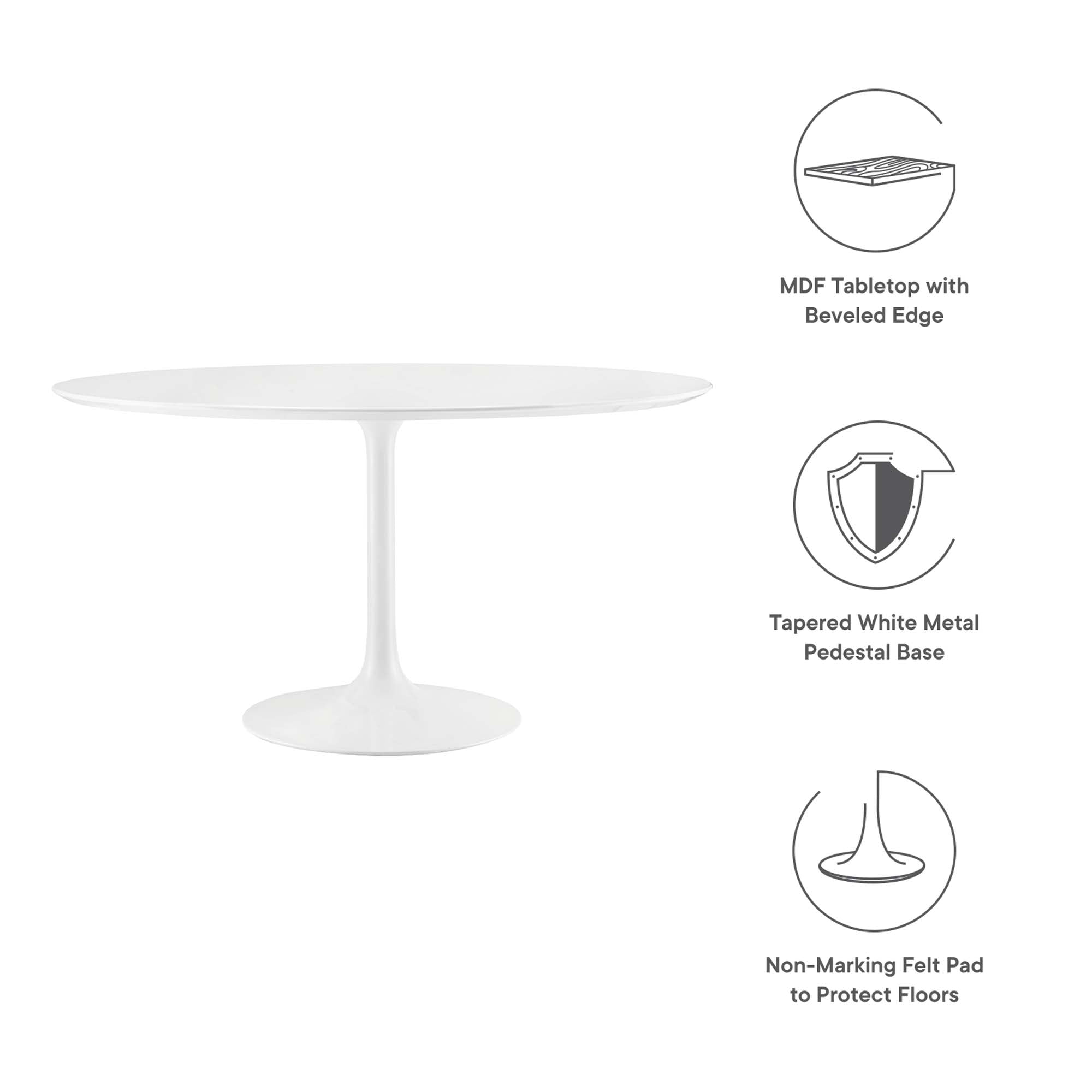 Lippa 54" Round Wood Dining Table by Modway - Best Buy Furniture