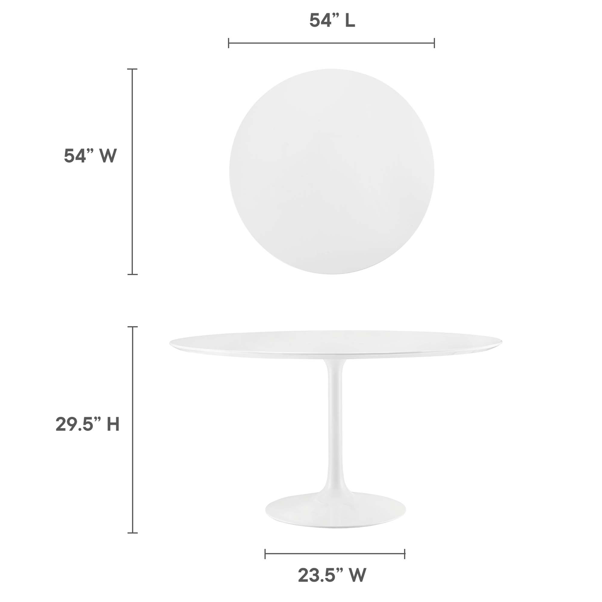 Lippa 54" Round Wood Dining Table by Modway - Best Buy Furniture