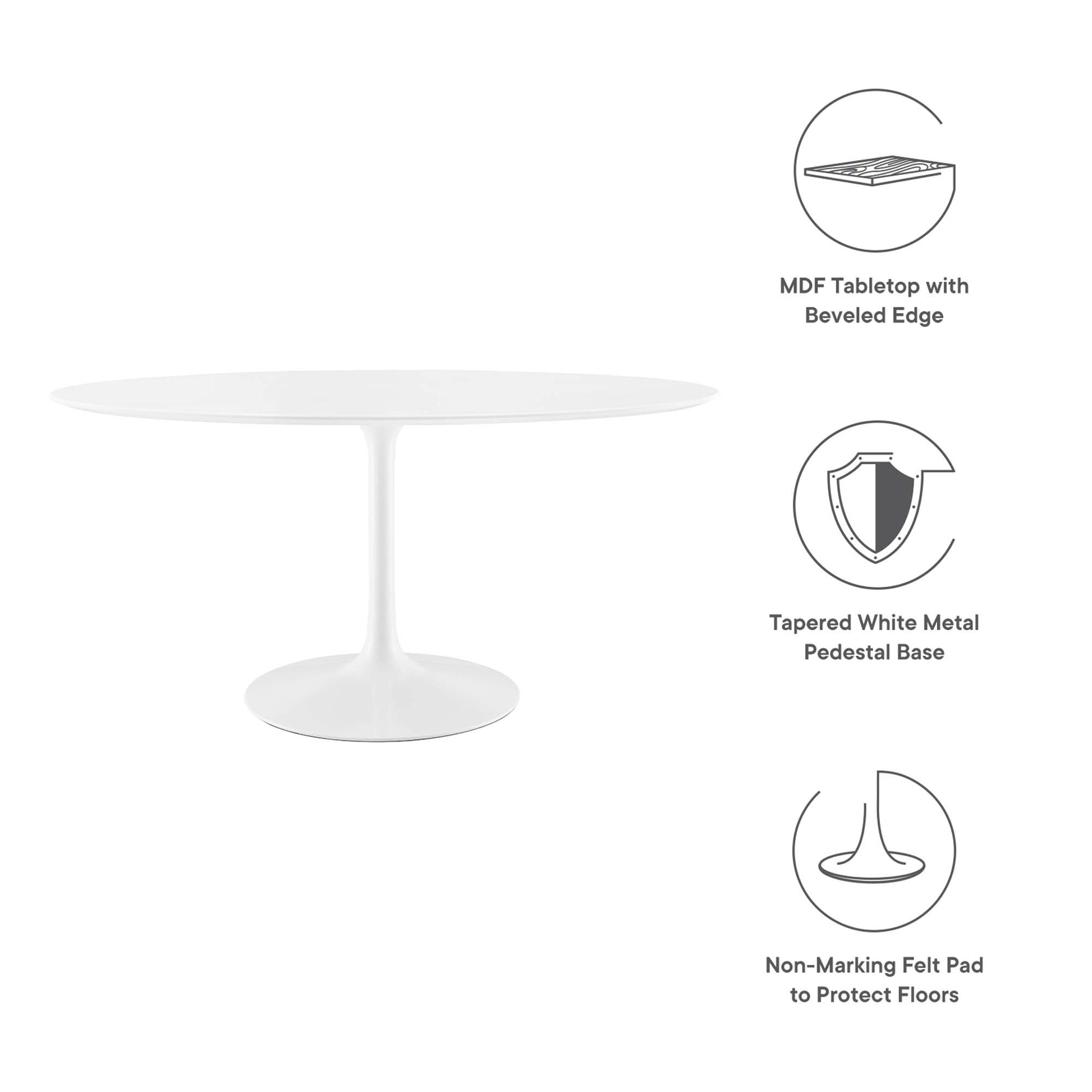 Lippa 60" Oval Wood Dining Table by Modway - Best Buy Furniture
