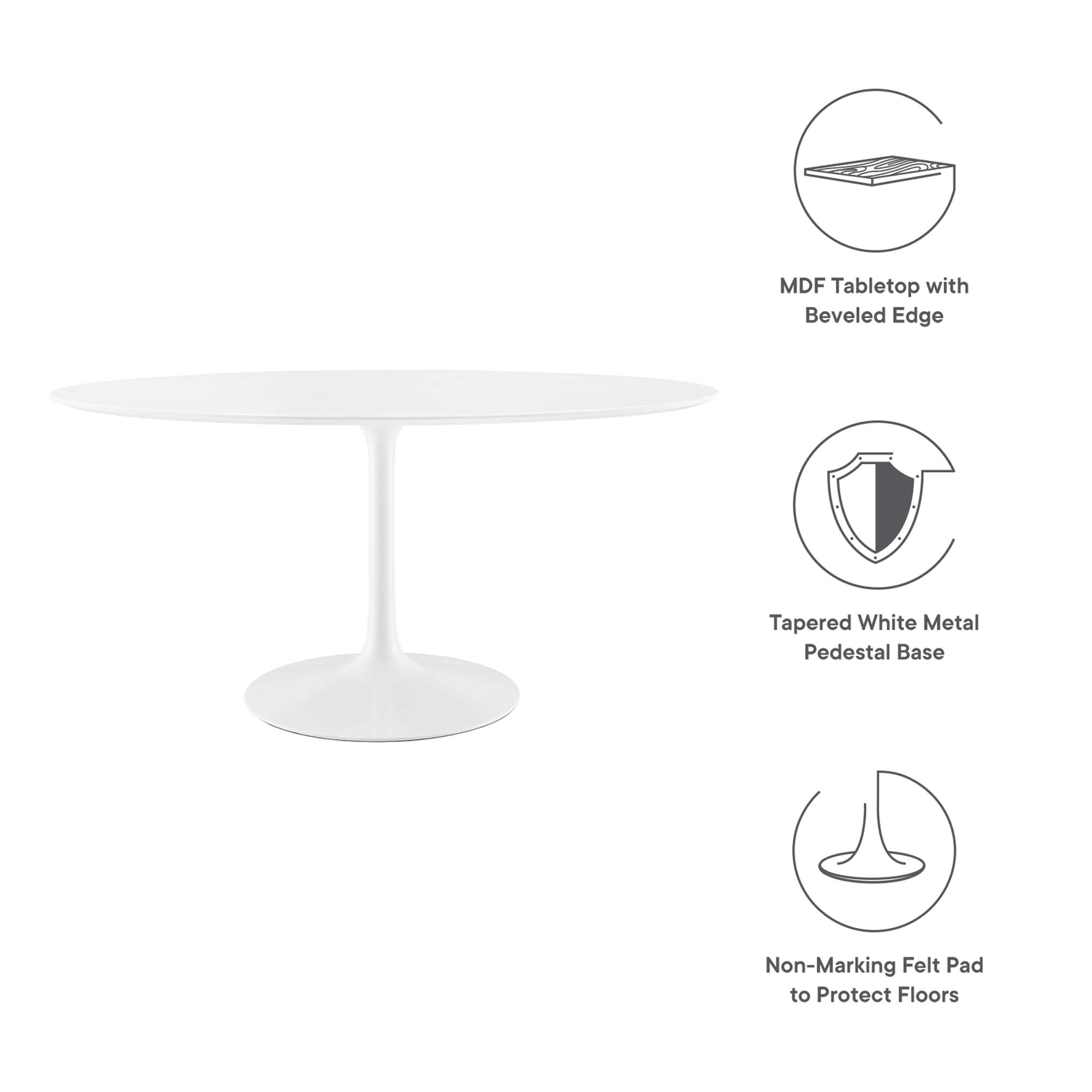 Lippa 60" Oval Wood Dining Table by Modway - Best Buy Furniture