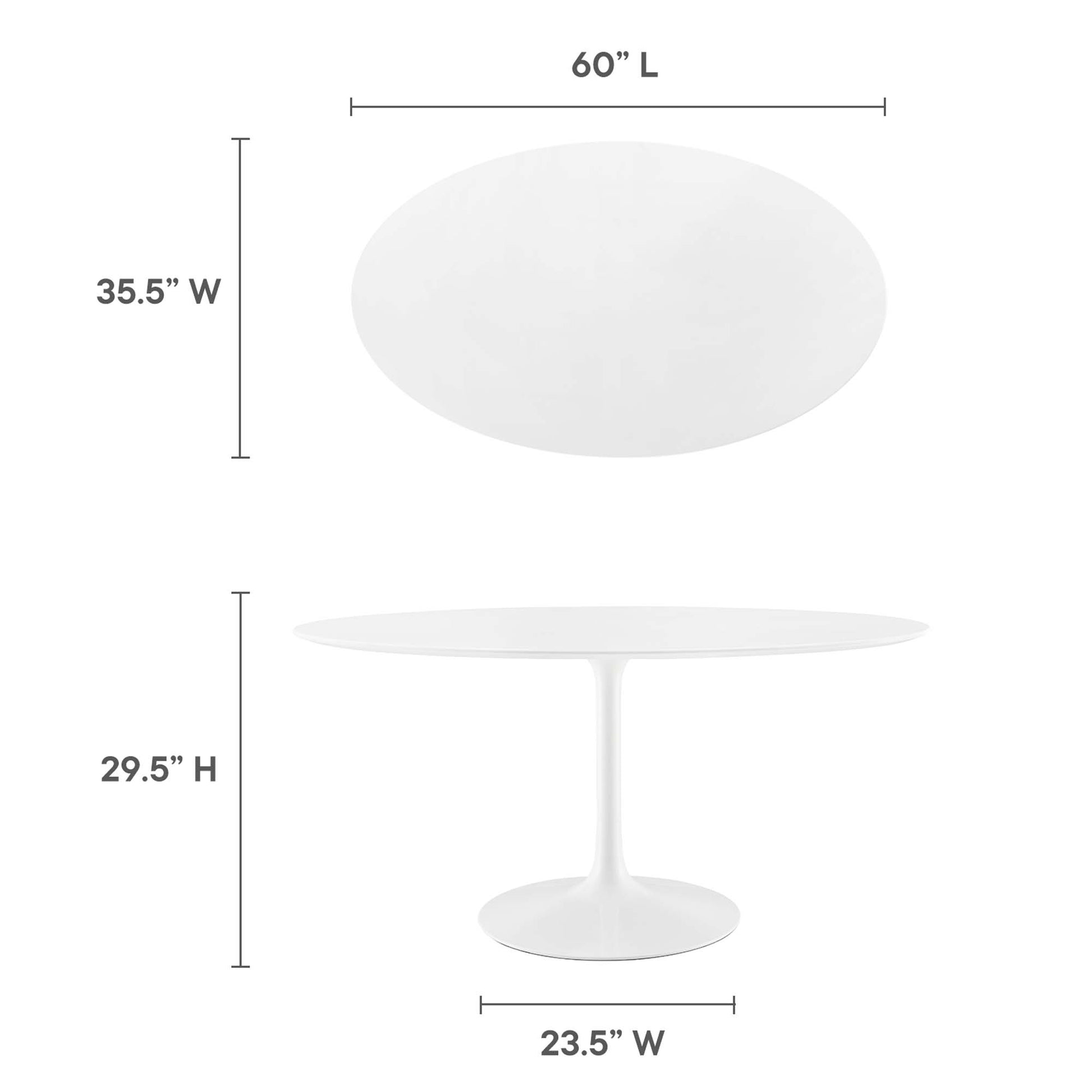 Lippa 60" Oval Wood Dining Table by Modway - Best Buy Furniture