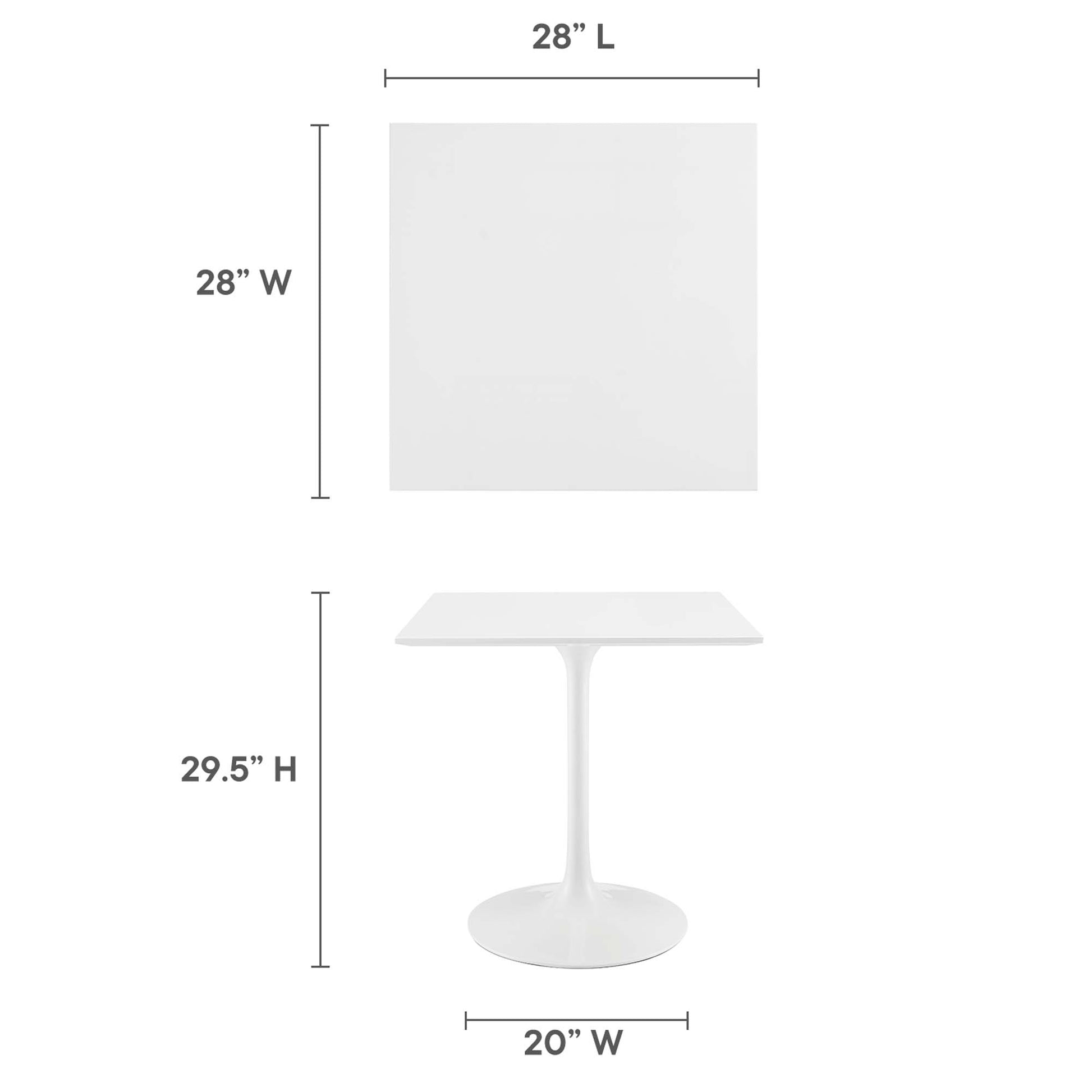 Lippa 28" Square Wood Dining Table by Modway - Best Buy Furniture