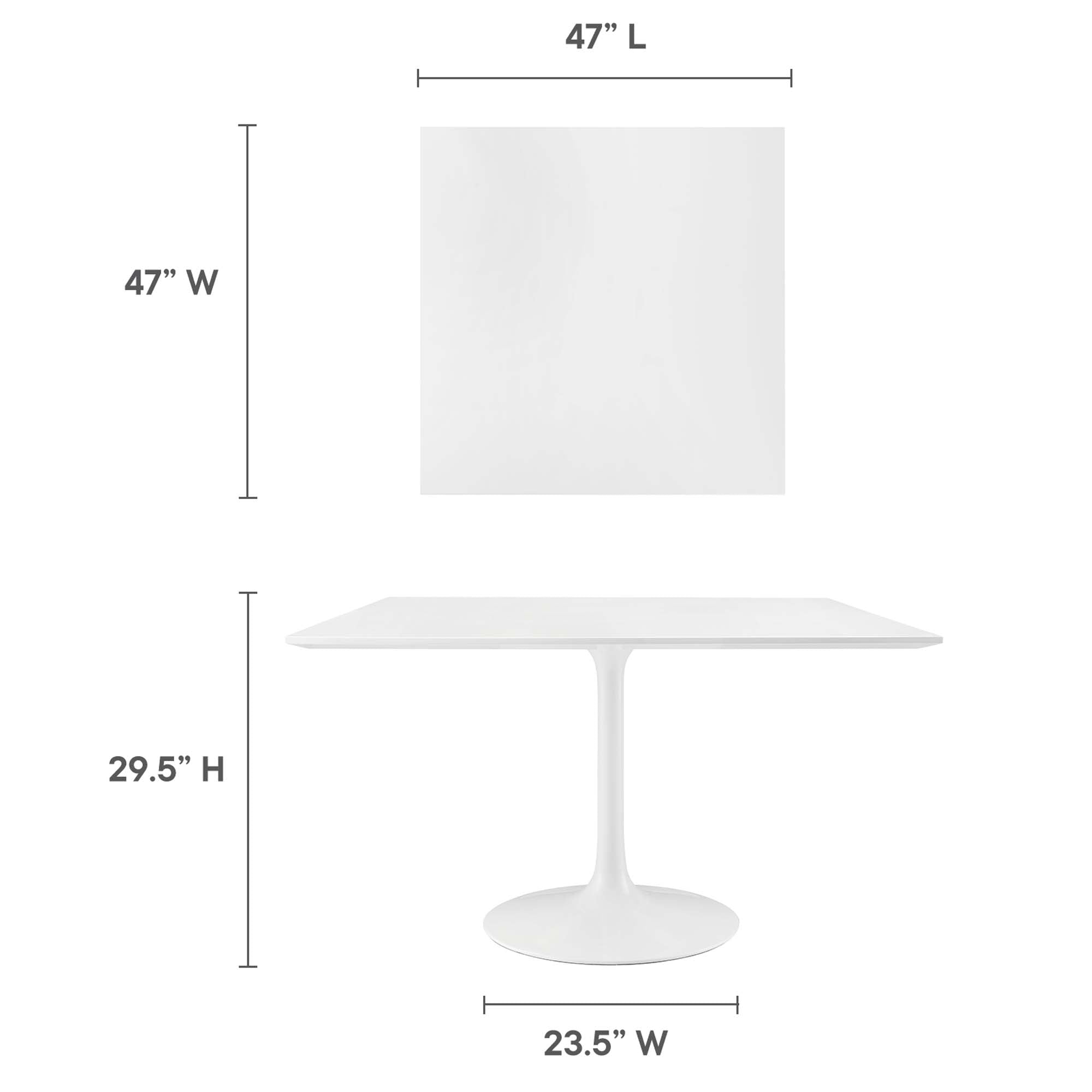 Lippa 48" Square Wood Dining Table by Modway - Best Buy Furniture