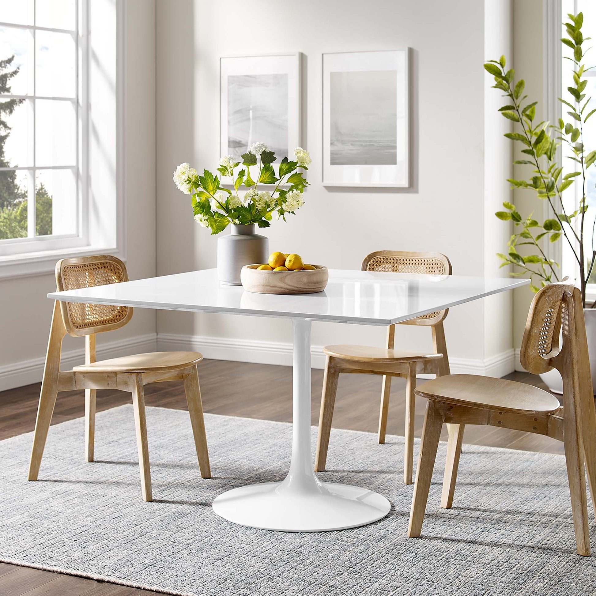 Lippa 48" Square Wood Dining Table by Modway - Best Buy Furniture