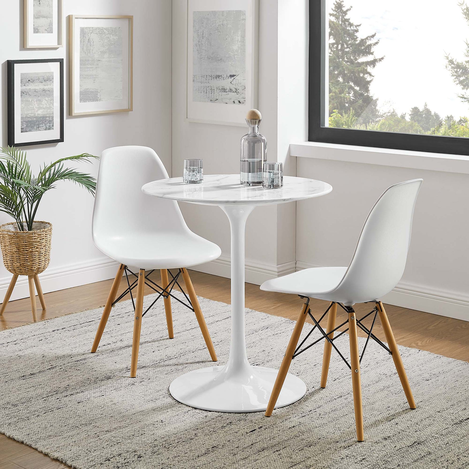 Lippa 28" Round Faux Marble Dining Table by Modway - Best Buy Furniture