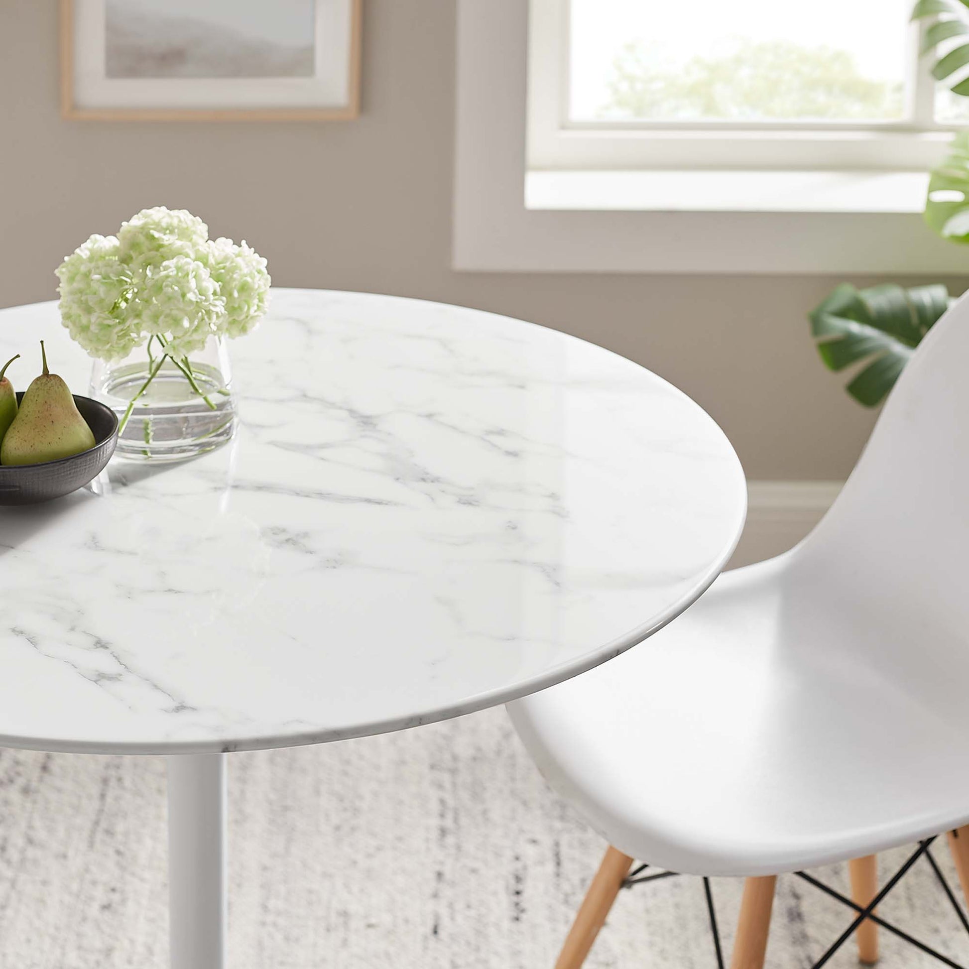 Lippa 36" Round Faux Marble Dining Table by Modway - Best Buy Furniture