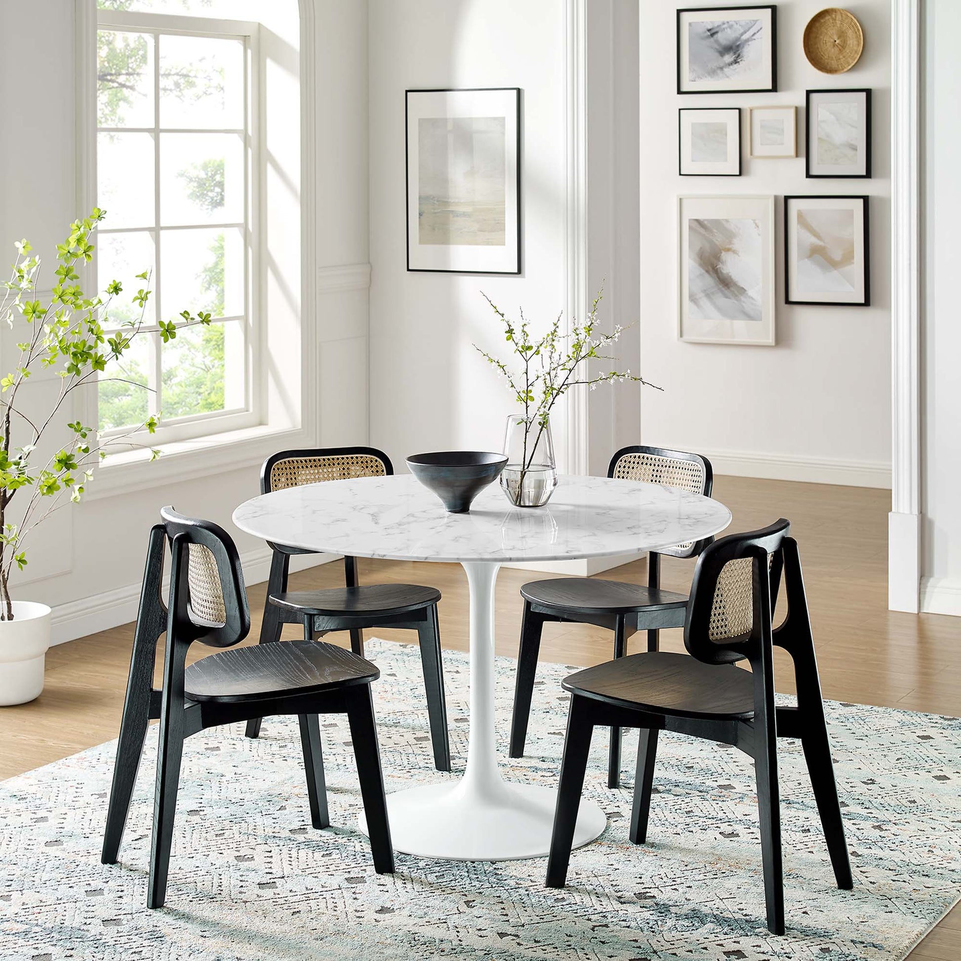 Lippa 48" Round Faux Marble Dining Table by Modway - Best Buy Furniture