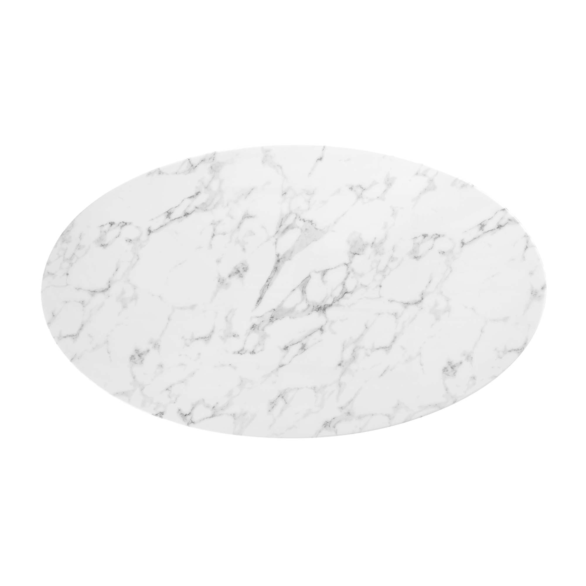 Lippa 54" Oval Faux Marble Dining Table by Modway - Best Buy Furniture