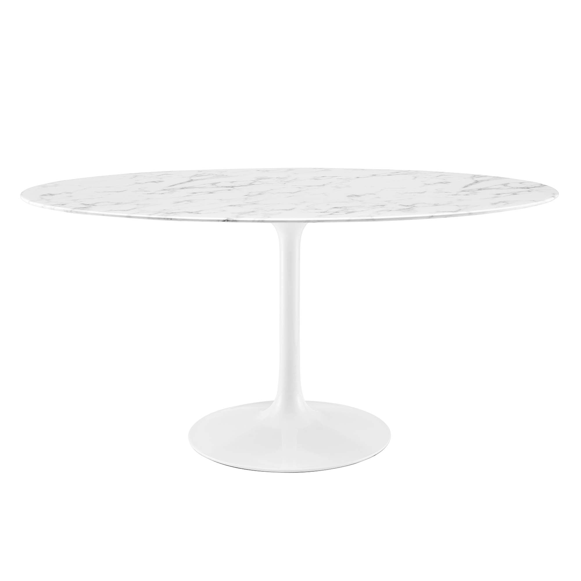 Lippa 60" Oval Faux Marble Dining Table by Modway - Best Buy Furniture