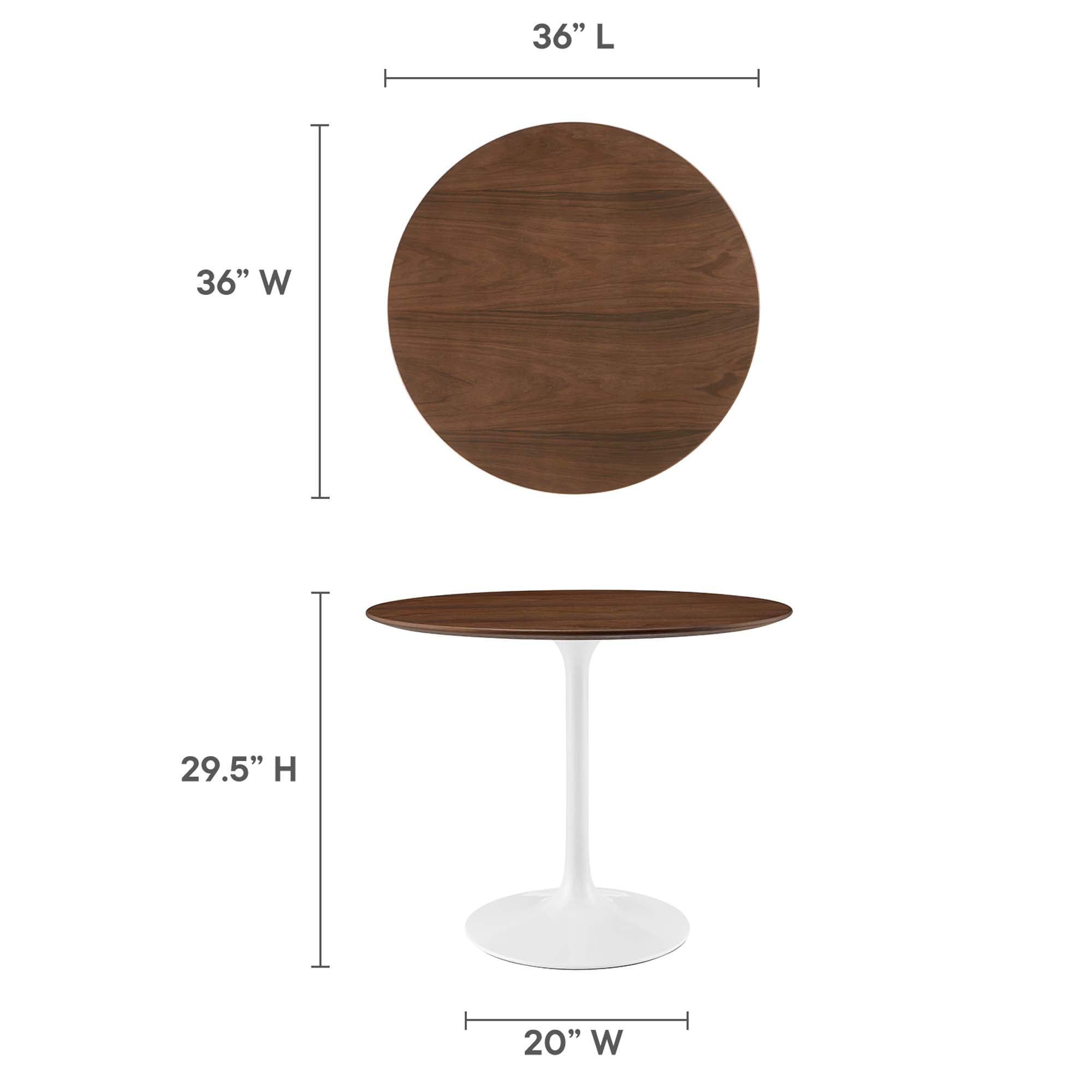 Lippa 36" Round Wood Dining Table by Modway - Best Buy Furniture