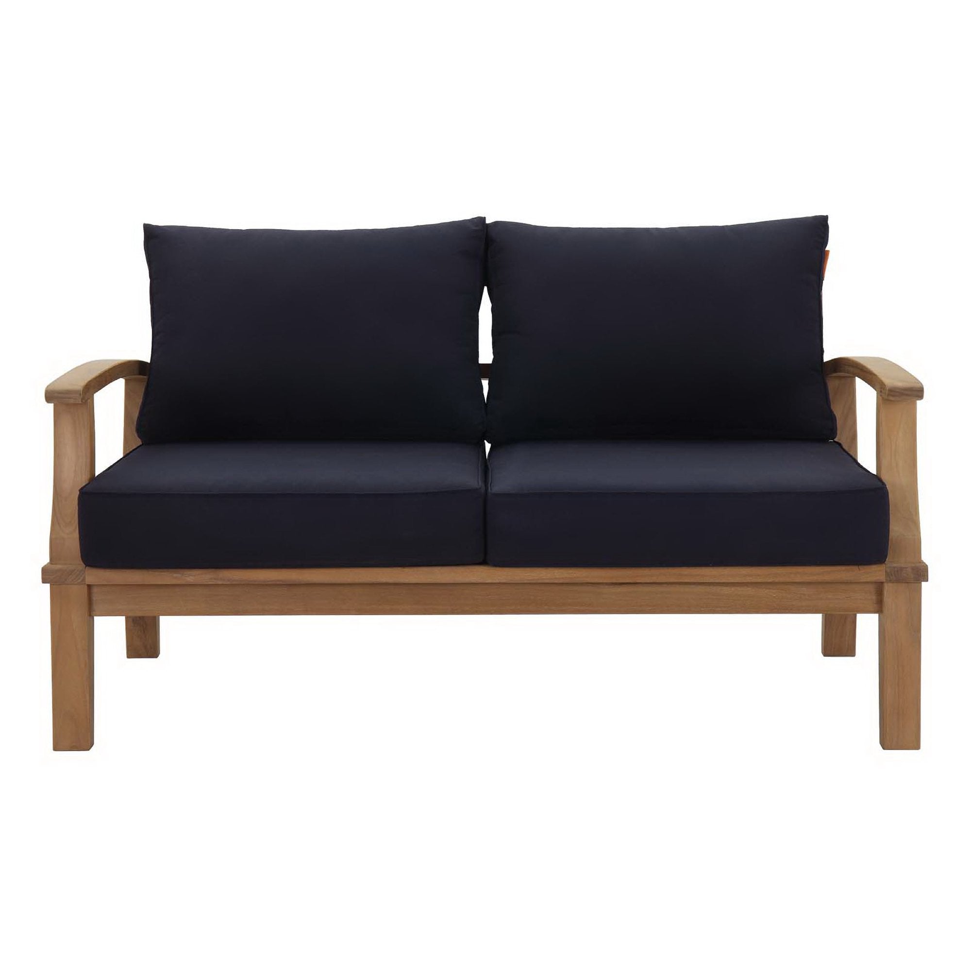Marina Outdoor Patio Teak Loveseat by Modway - Best Buy Furniture
