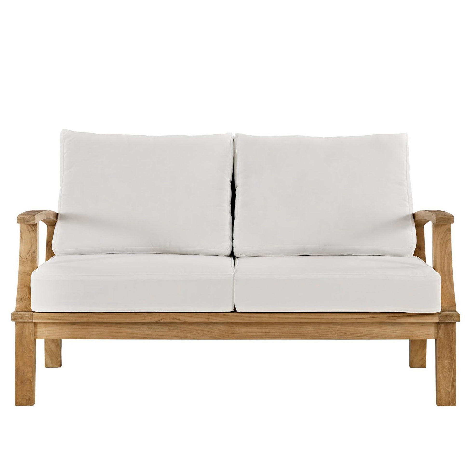 Marina Outdoor Patio Teak Loveseat by Modway - Best Buy Furniture