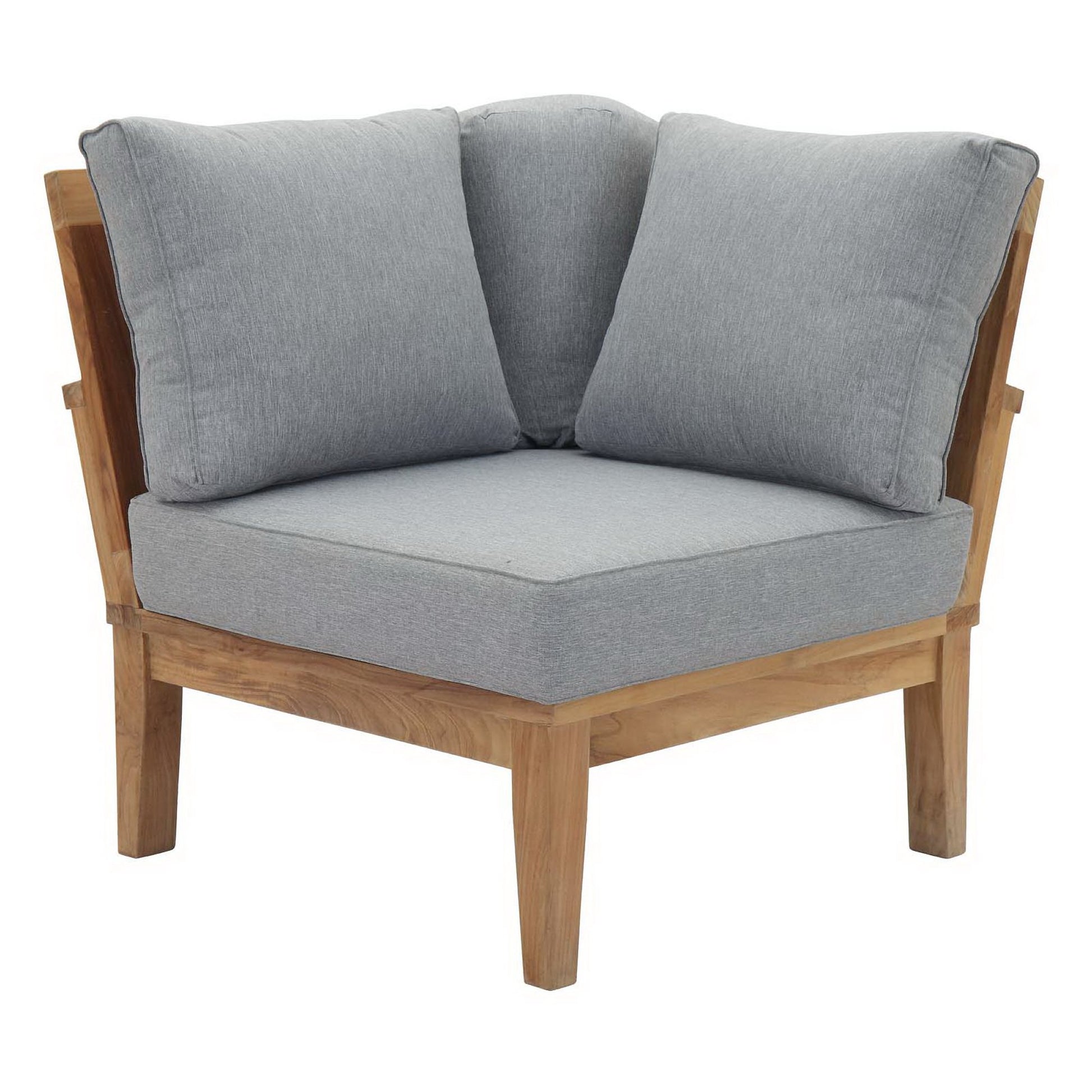 Marina Outdoor Patio Teak Corner Sofa by Modway - Best Buy Furniture