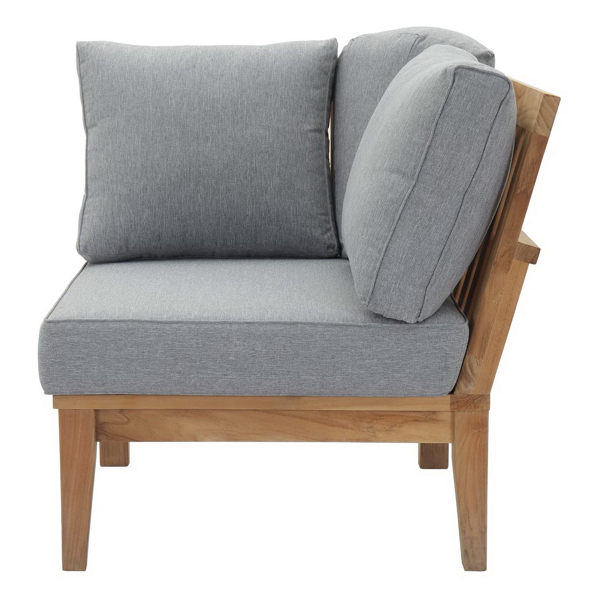 Marina Outdoor Patio Teak Corner Sofa by Modway - Best Buy Furniture