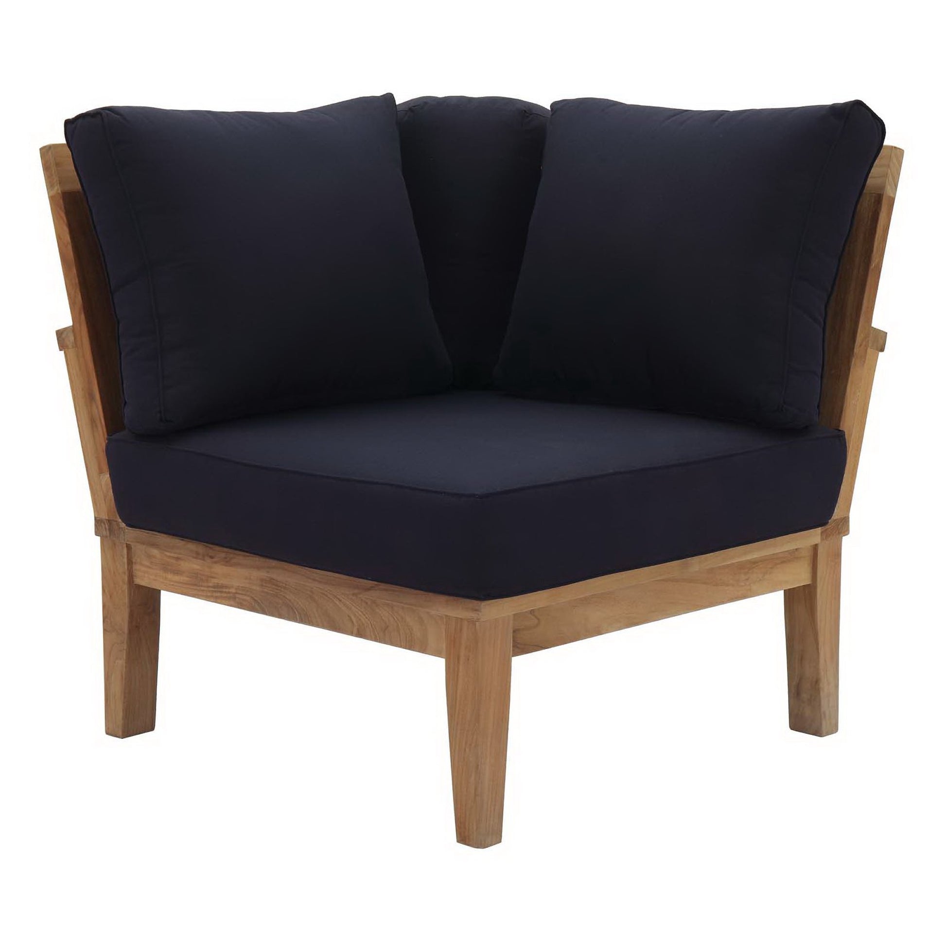 Marina Outdoor Patio Teak Corner Sofa by Modway - Best Buy Furniture