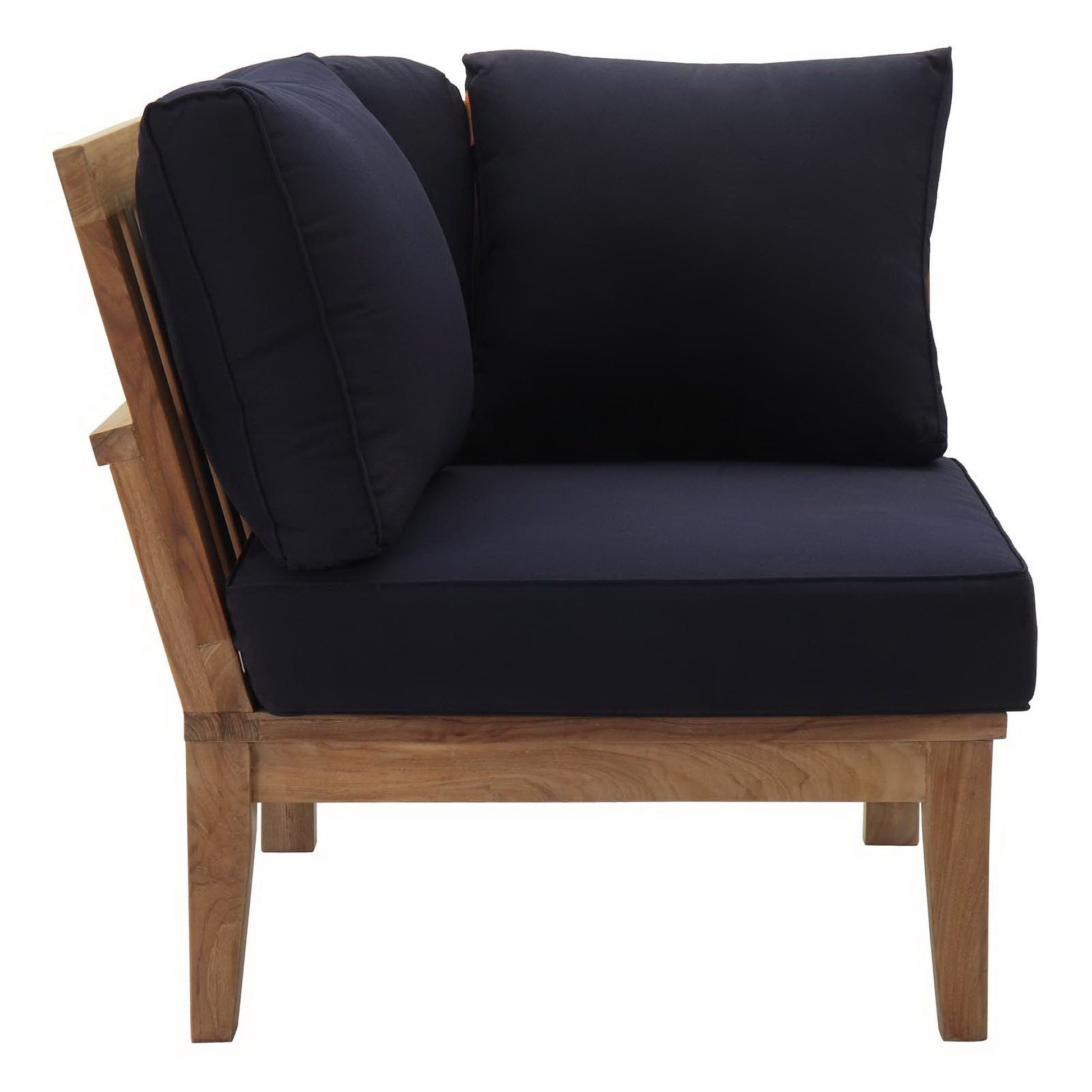 Marina Outdoor Patio Teak Corner Sofa by Modway - Best Buy Furniture