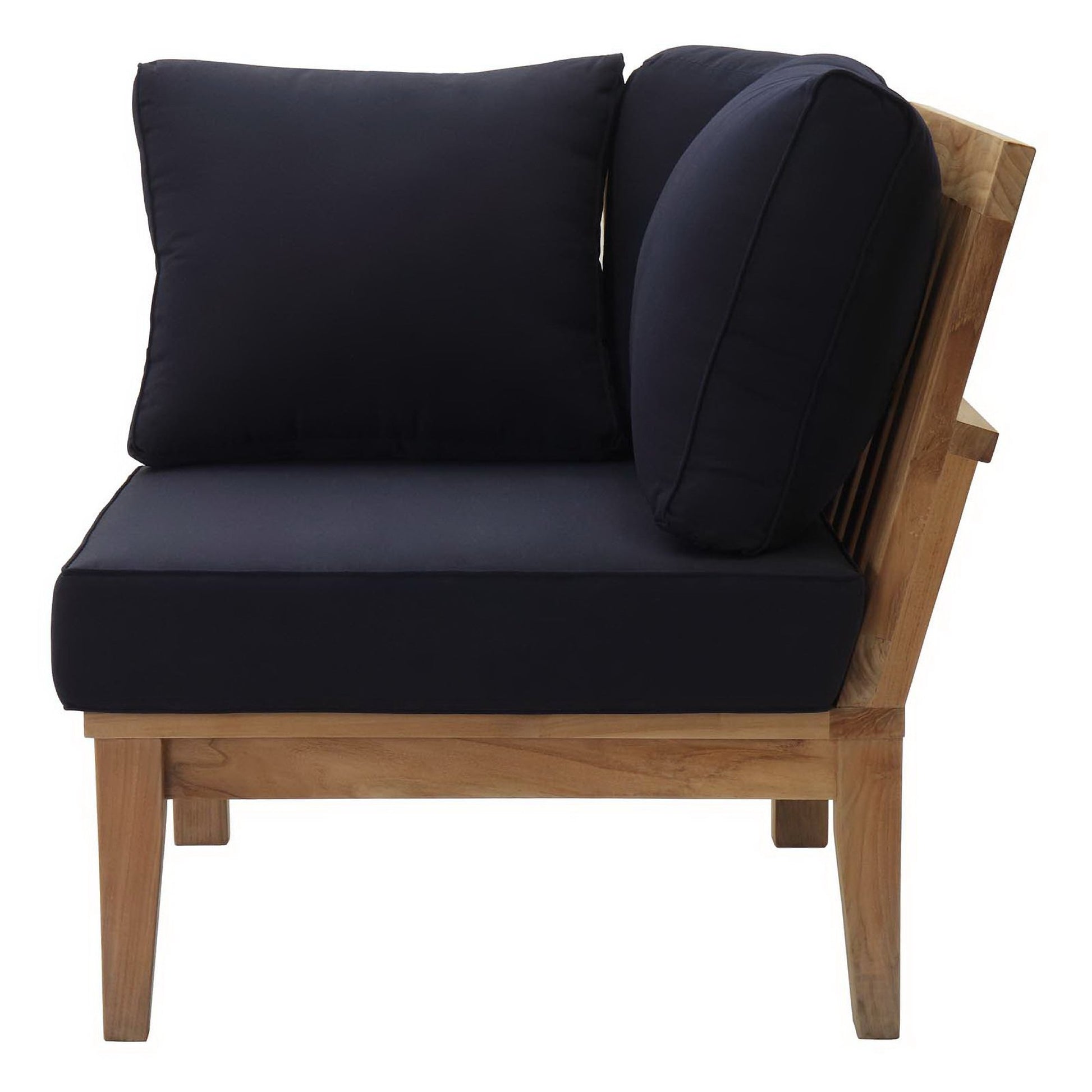 Marina Outdoor Patio Teak Corner Sofa by Modway - Best Buy Furniture