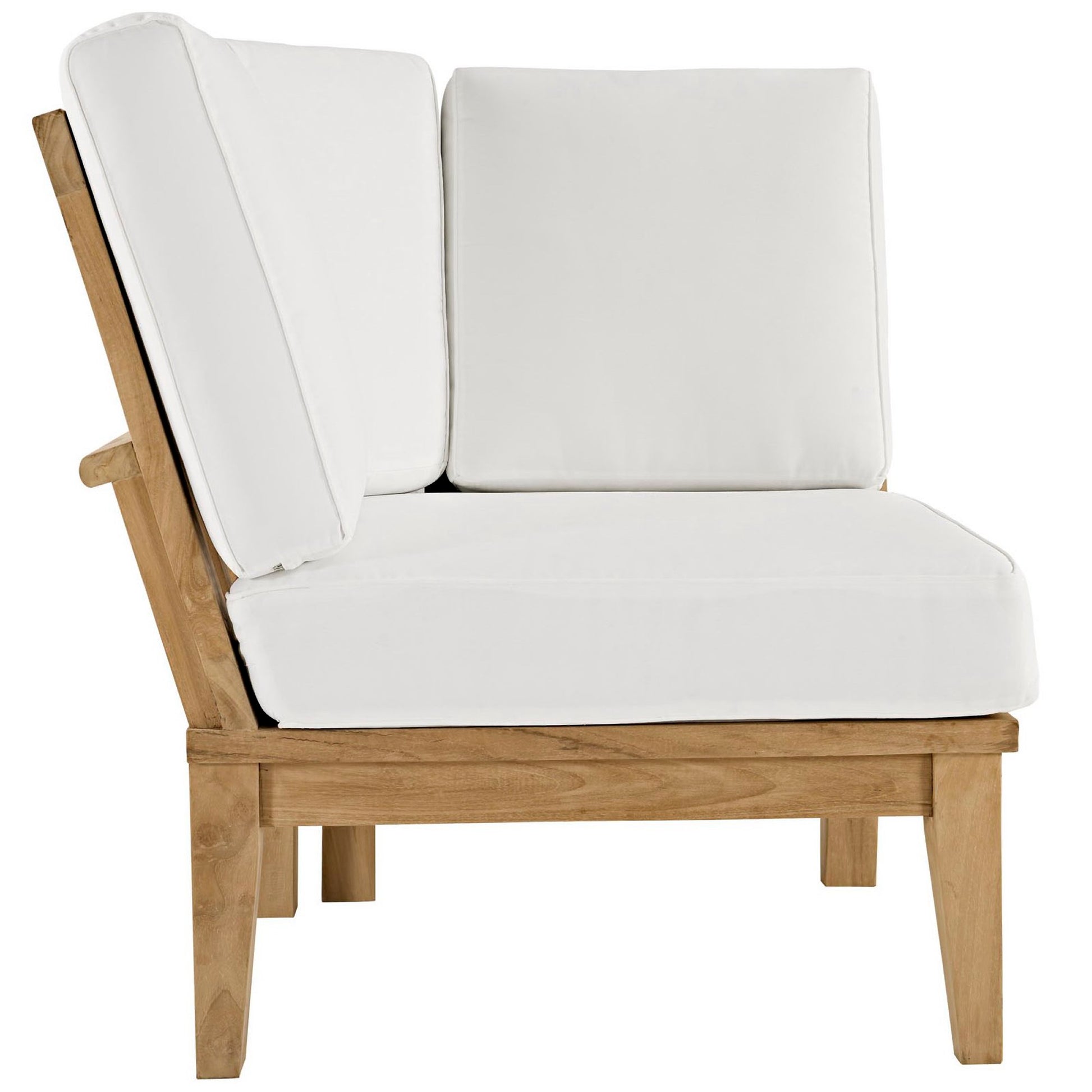 Marina Outdoor Patio Teak Corner Sofa by Modway - Best Buy Furniture