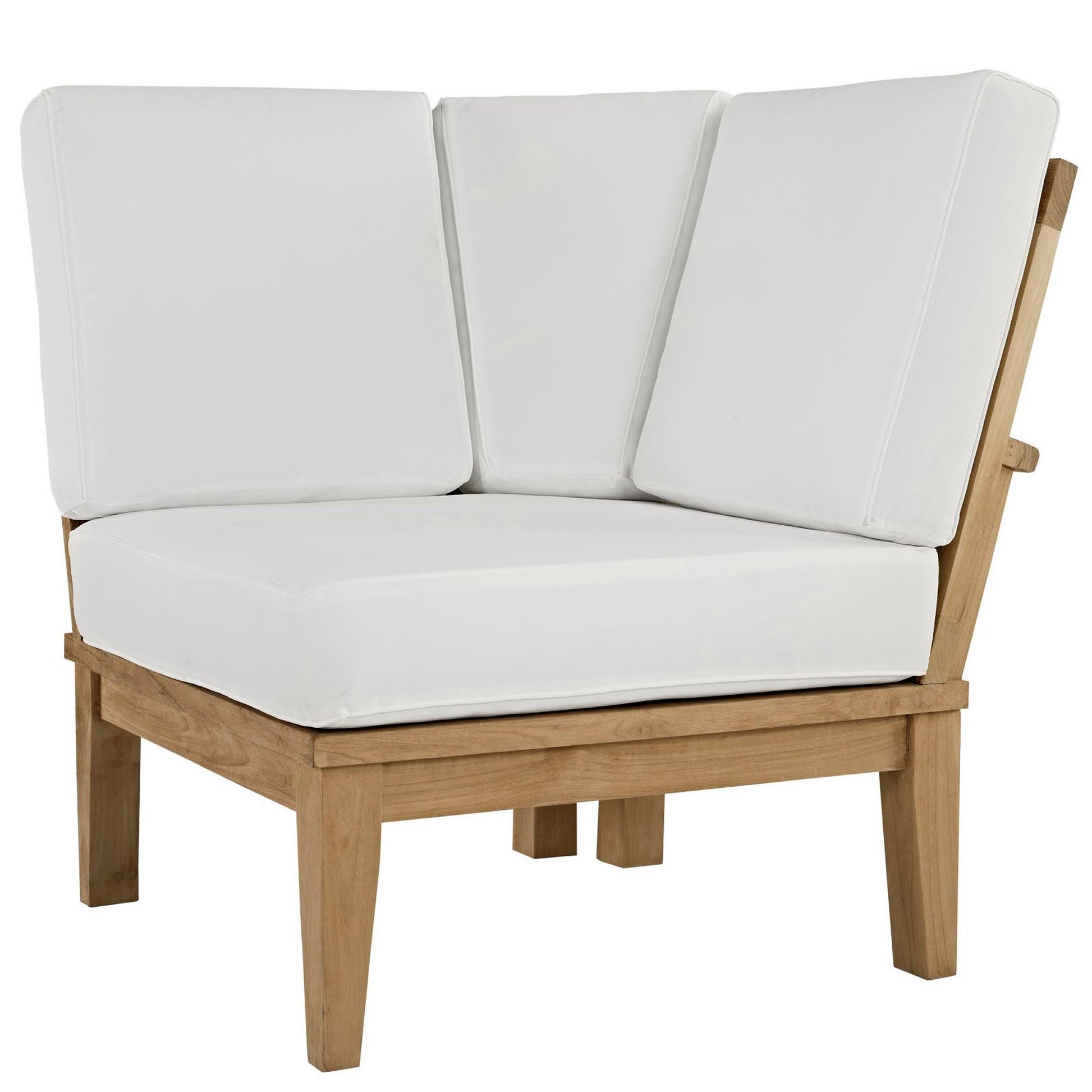 Marina Outdoor Patio Teak Corner Sofa by Modway - Best Buy Furniture