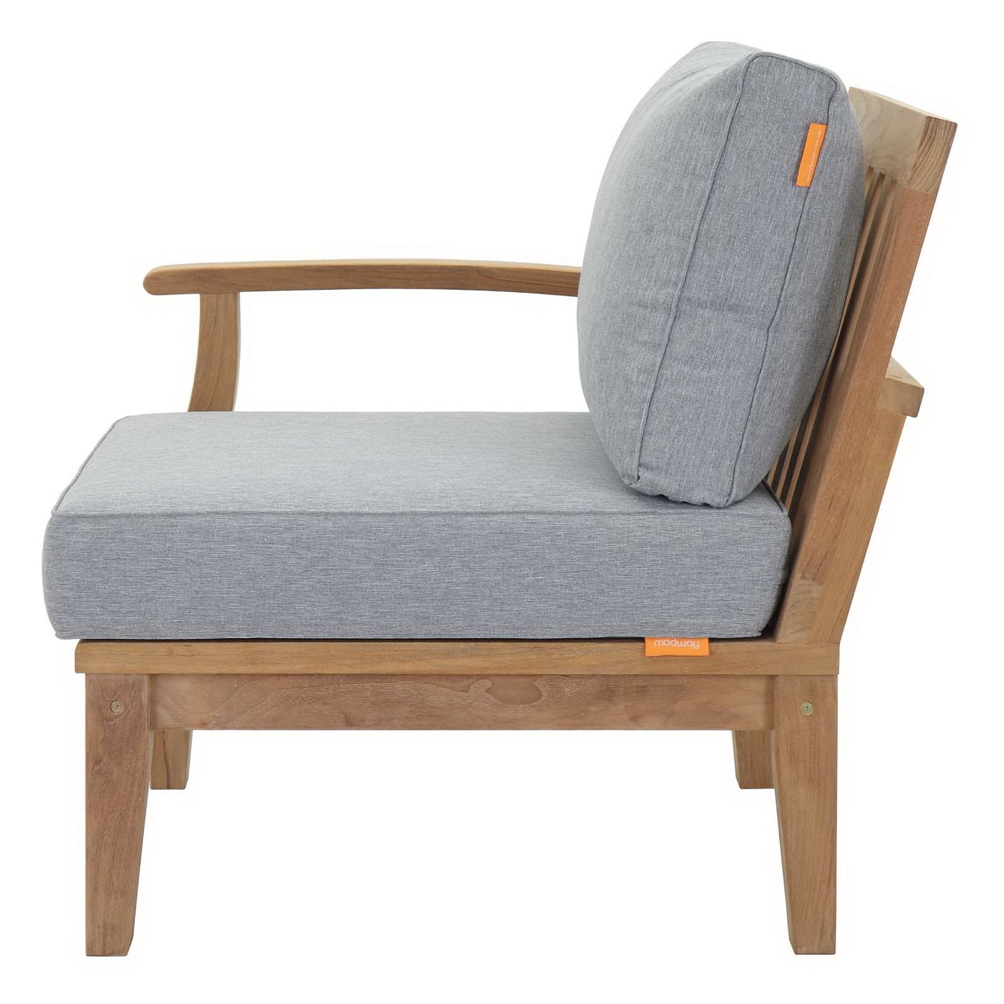 Marina Outdoor Patio Teak Left-Facing Sofa by Modway - Best Buy Furniture