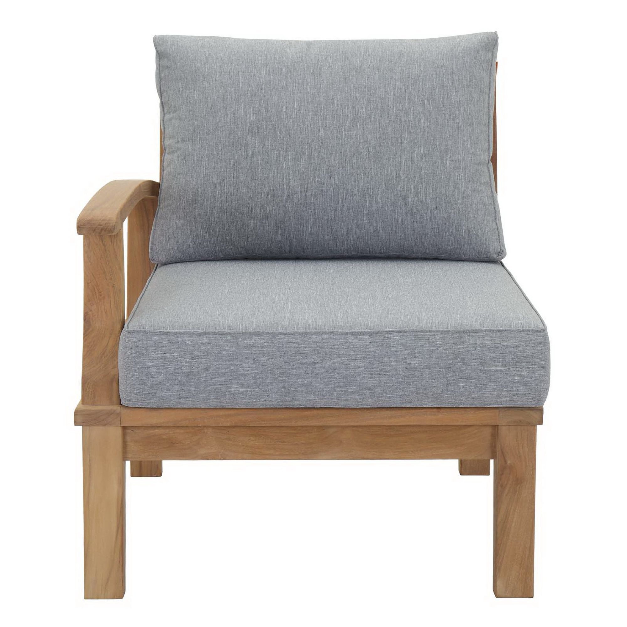 Marina Outdoor Patio Teak Left-Facing Sofa by Modway - Best Buy Furniture