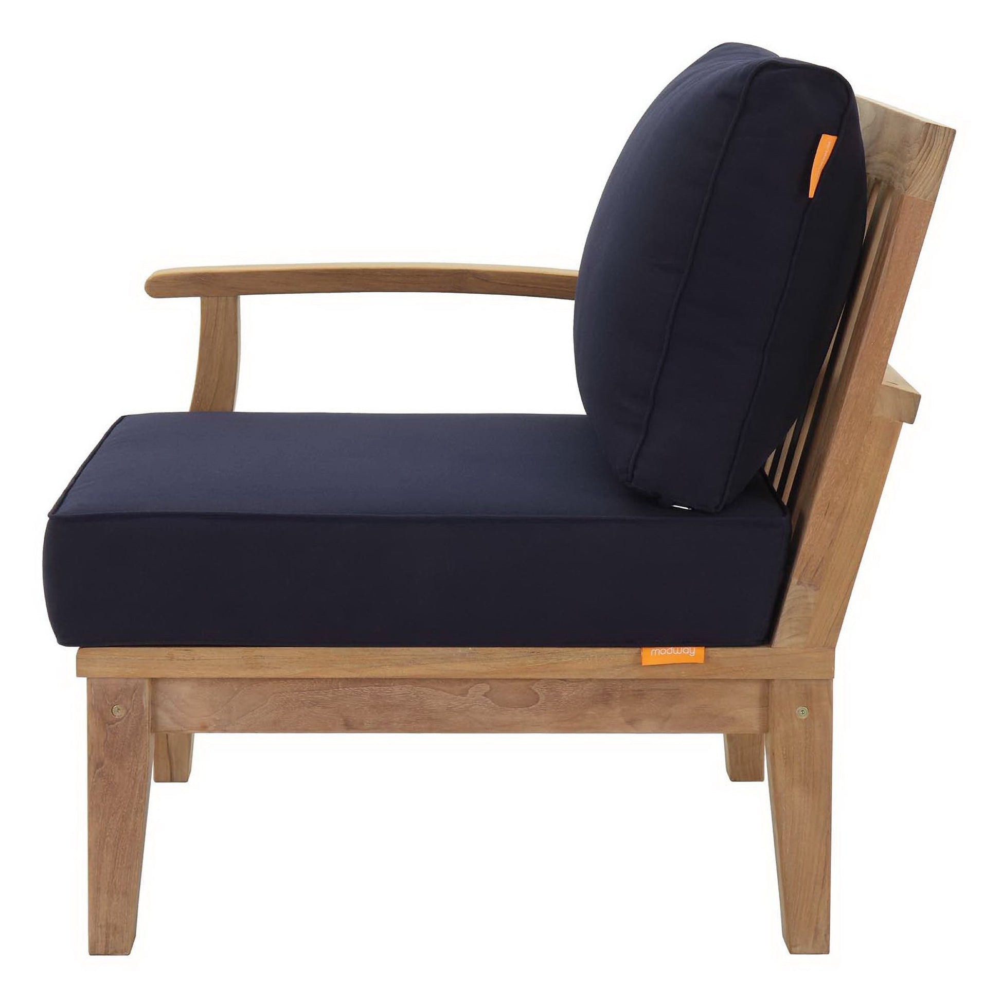 Marina Outdoor Patio Teak Left-Facing Sofa by Modway - Best Buy Furniture