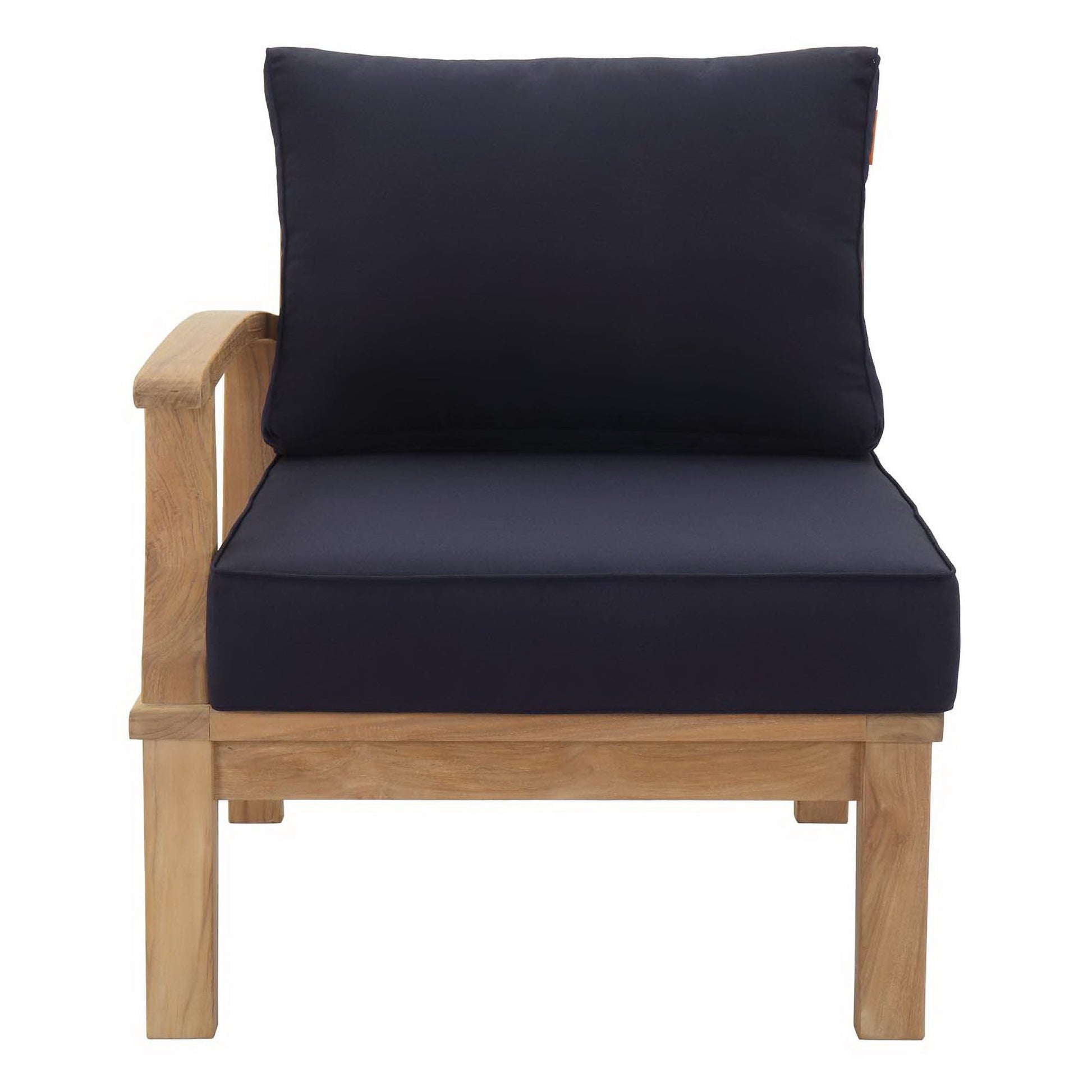 Marina Outdoor Patio Teak Left-Facing Sofa by Modway - Best Buy Furniture