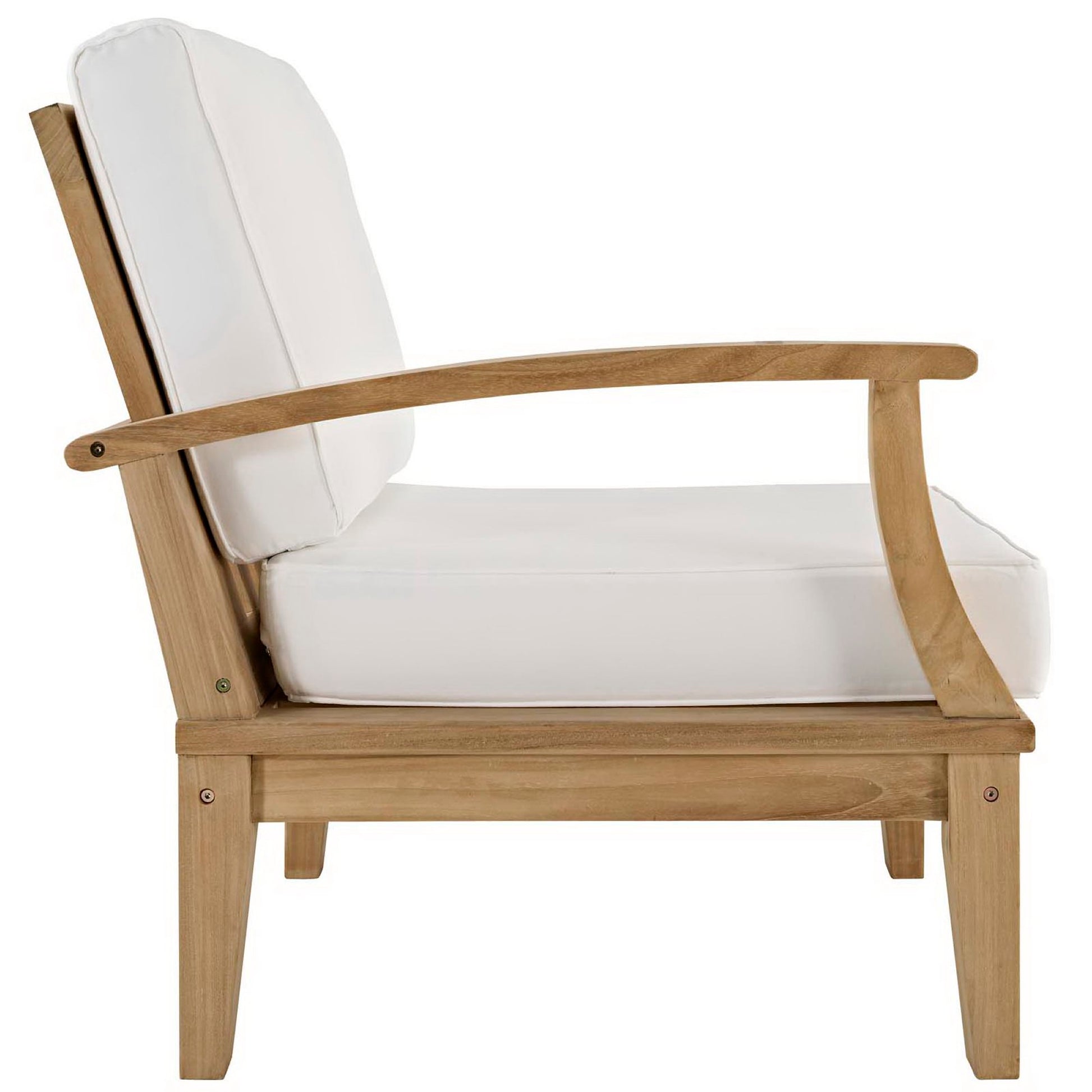 Marina Outdoor Patio Teak Left-Facing Sofa by Modway - Best Buy Furniture