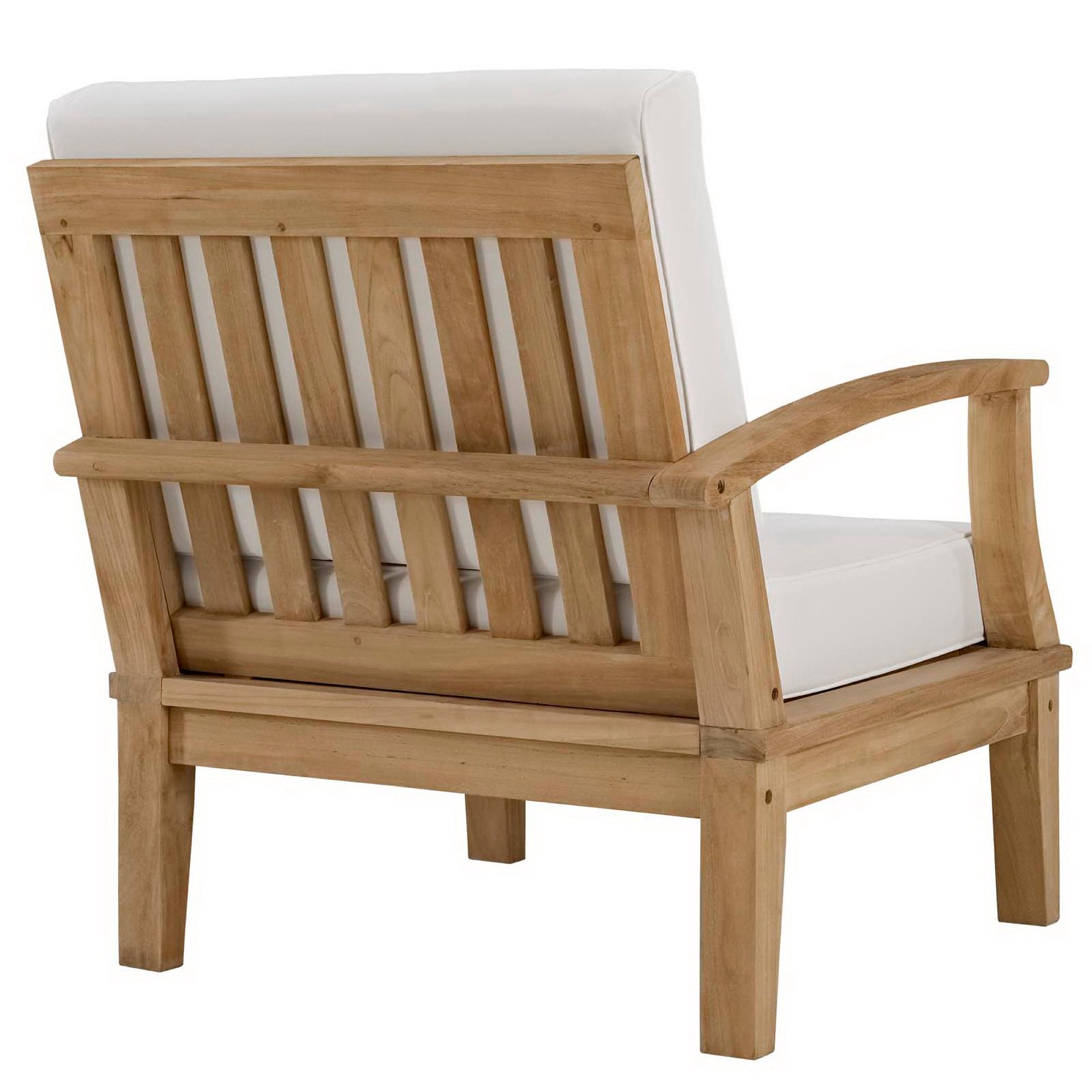 Marina Outdoor Patio Teak Left-Facing Sofa by Modway - Best Buy Furniture
