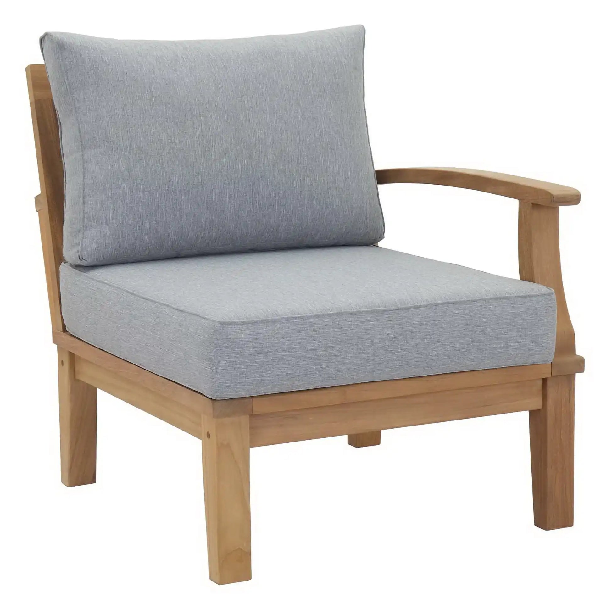 Marina Outdoor Patio Teak Right-Facing Sofa by Modway - Best Buy Furniture