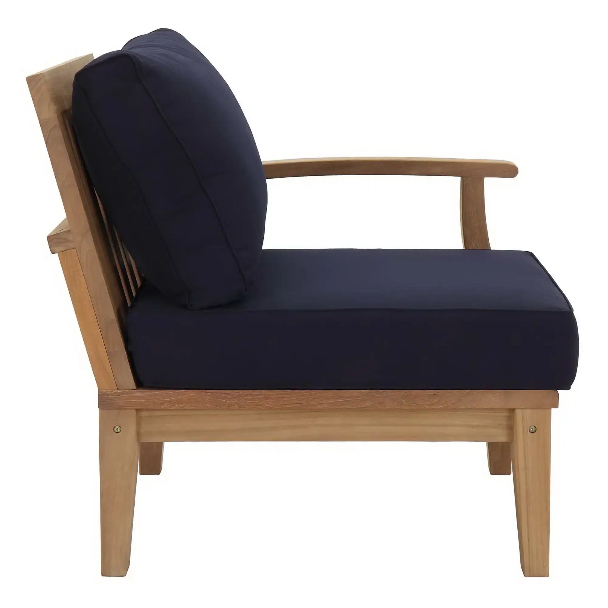 Marina Outdoor Patio Teak Right-Facing Sofa by Modway - Best Buy Furniture