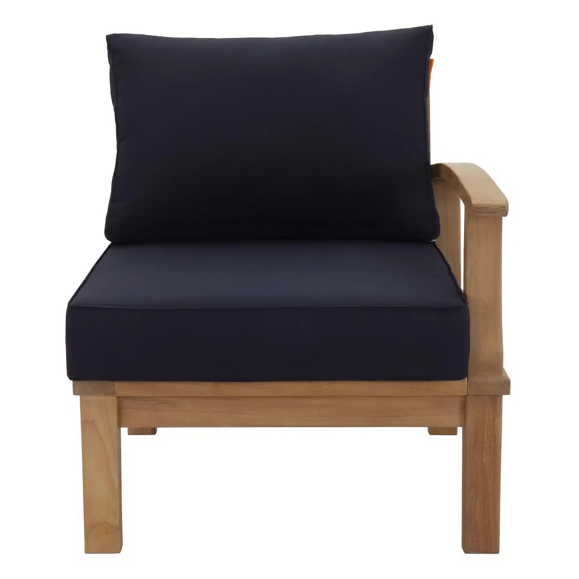 Marina Outdoor Patio Teak Right-Facing Sofa by Modway - Best Buy Furniture