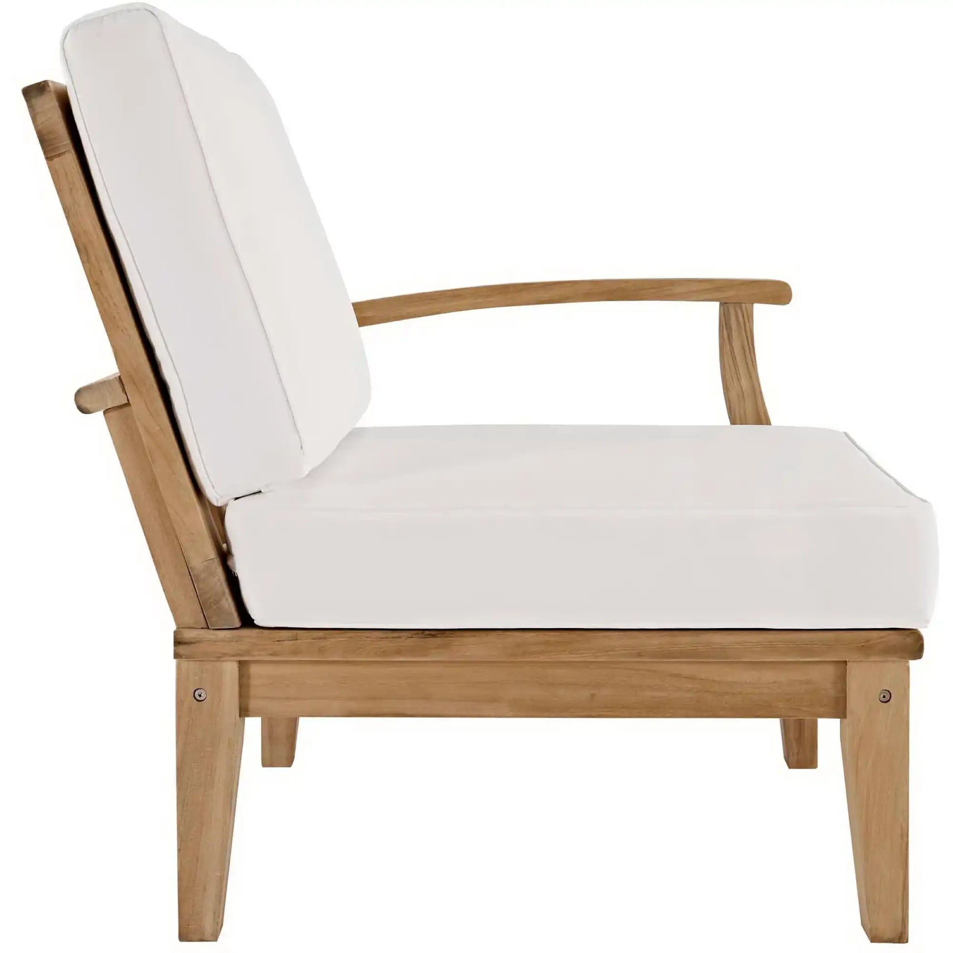 Marina Outdoor Patio Teak Right-Facing Sofa by Modway - Best Buy Furniture