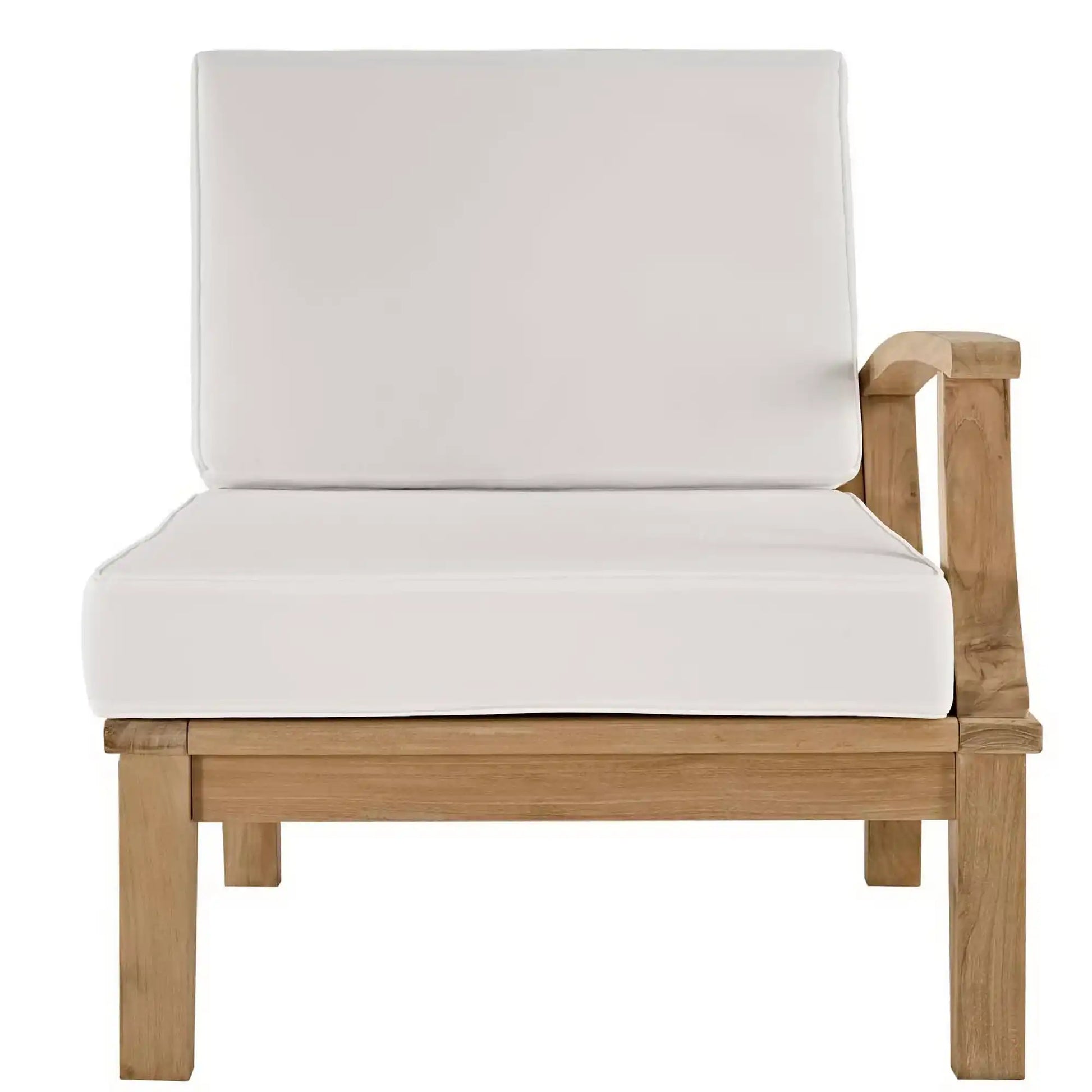 Marina Outdoor Patio Teak Right-Facing Sofa by Modway - Best Buy Furniture