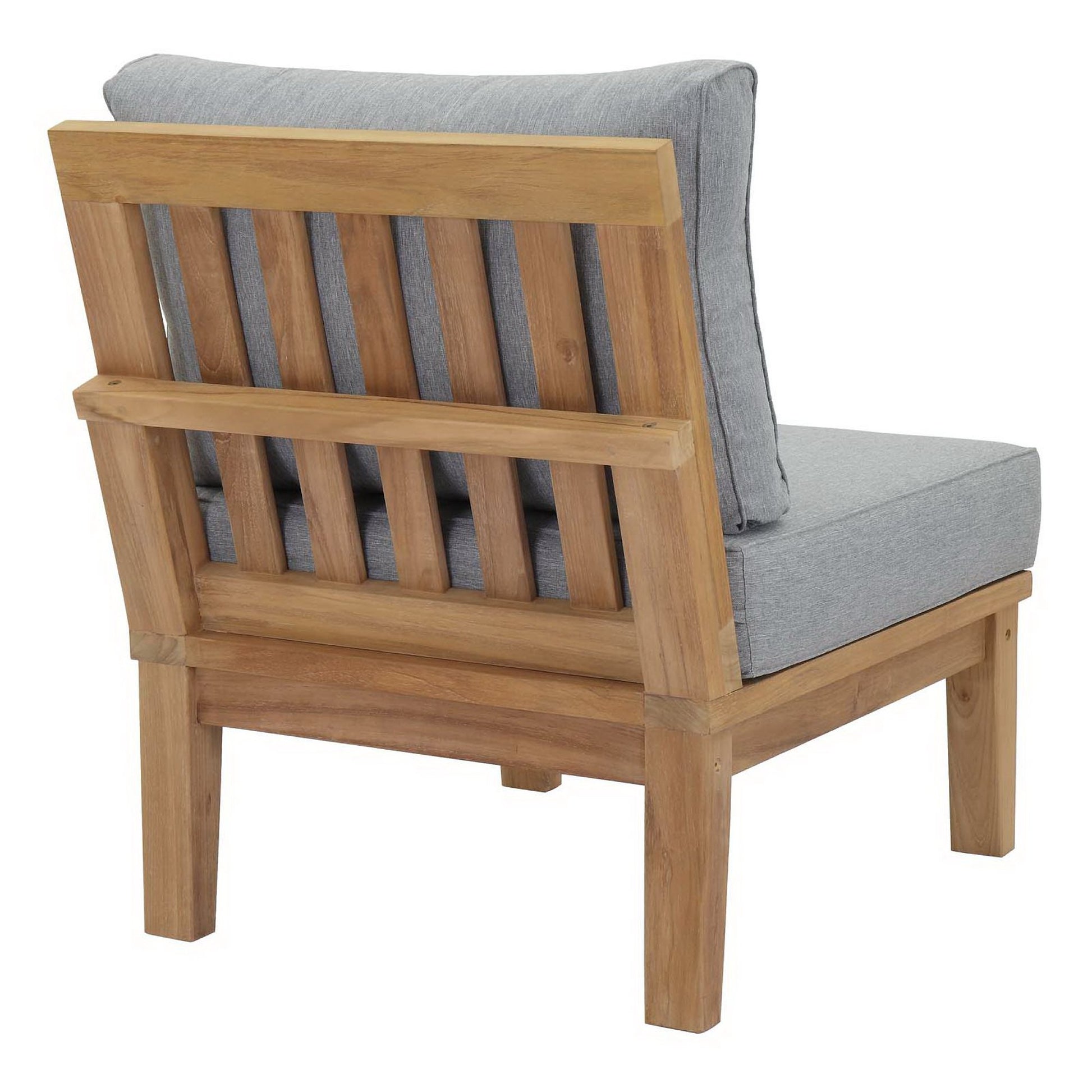 Marina Armless Outdoor Patio Teak Sofa by Modway - Best Buy Furniture