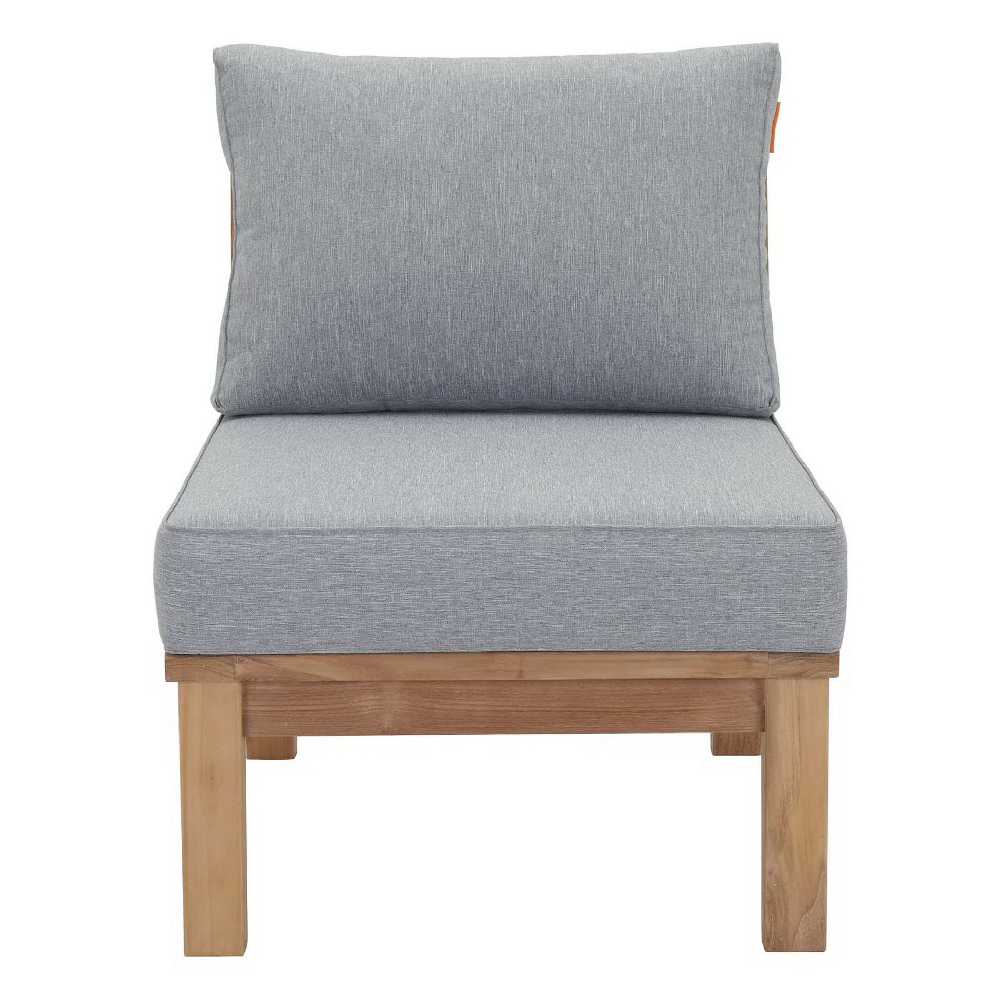 Marina Armless Outdoor Patio Teak Sofa by Modway - Best Buy Furniture
