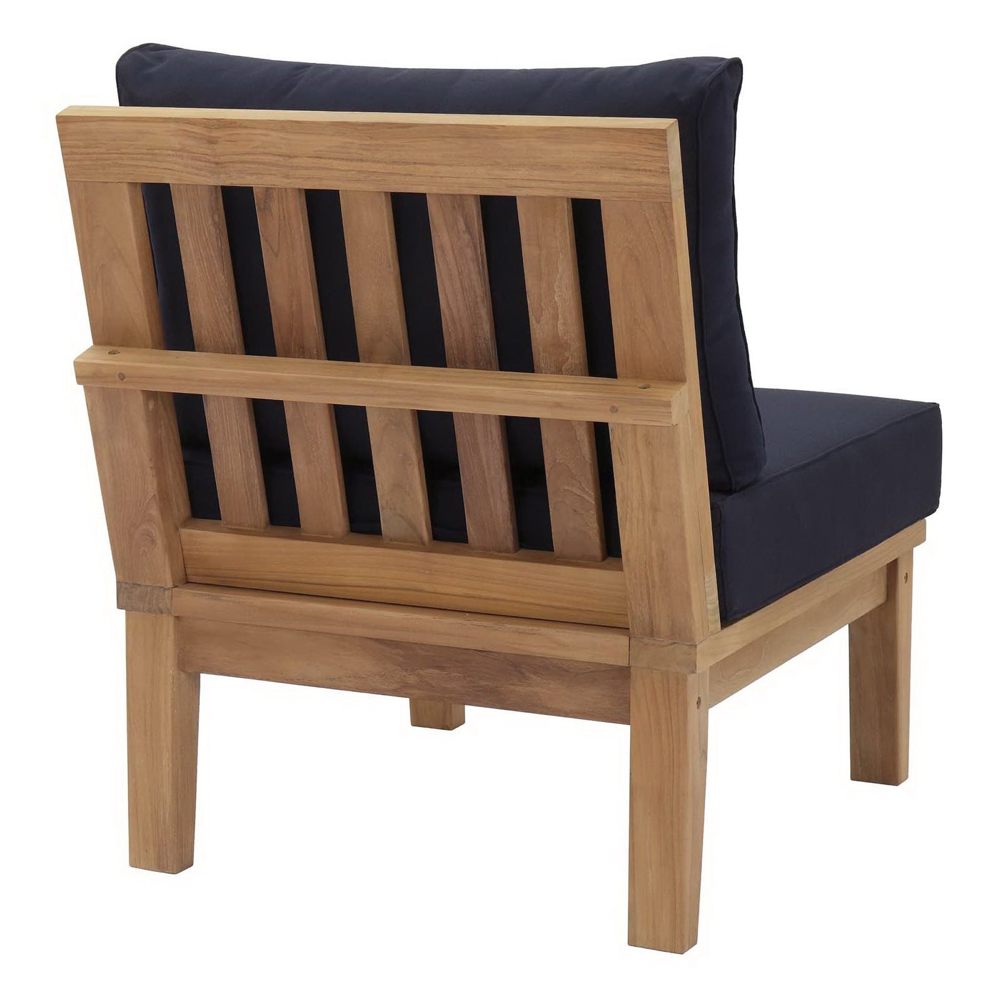 Marina Armless Outdoor Patio Teak Sofa by Modway - Best Buy Furniture
