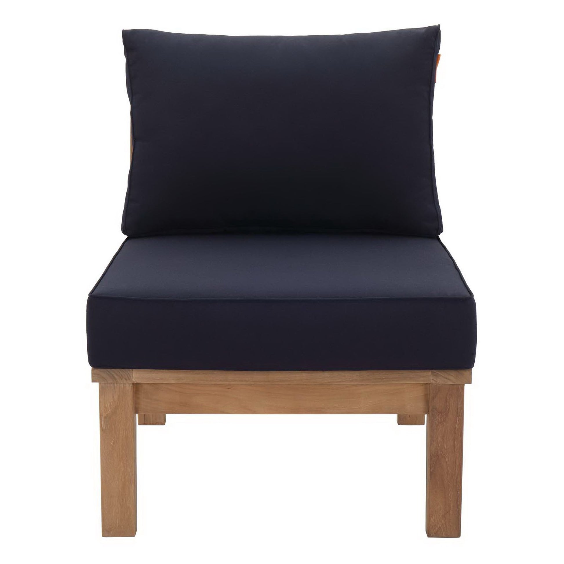 Marina Armless Outdoor Patio Teak Sofa by Modway - Best Buy Furniture